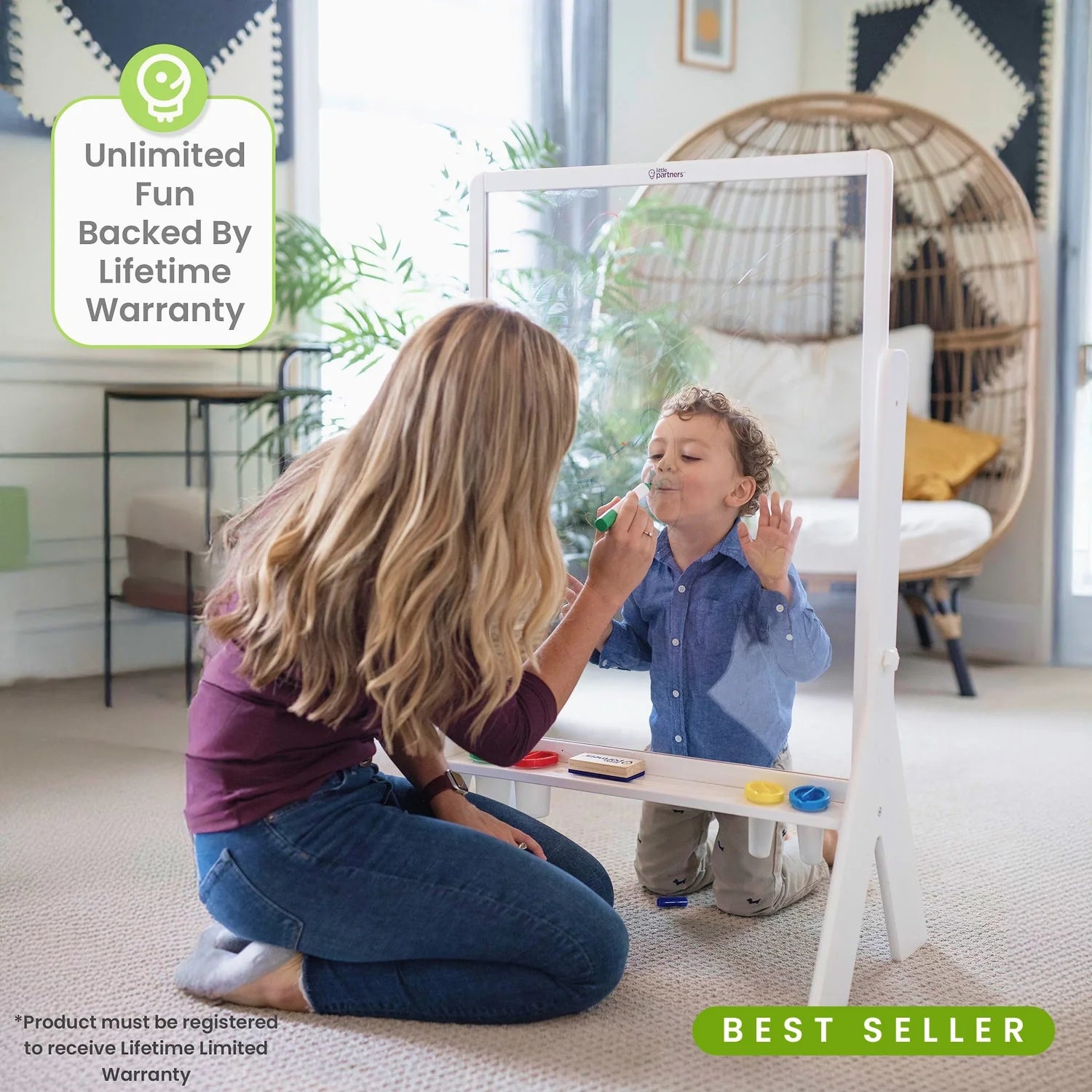 Little Partners Peek-A-Boo Adjustable Height Art Easel