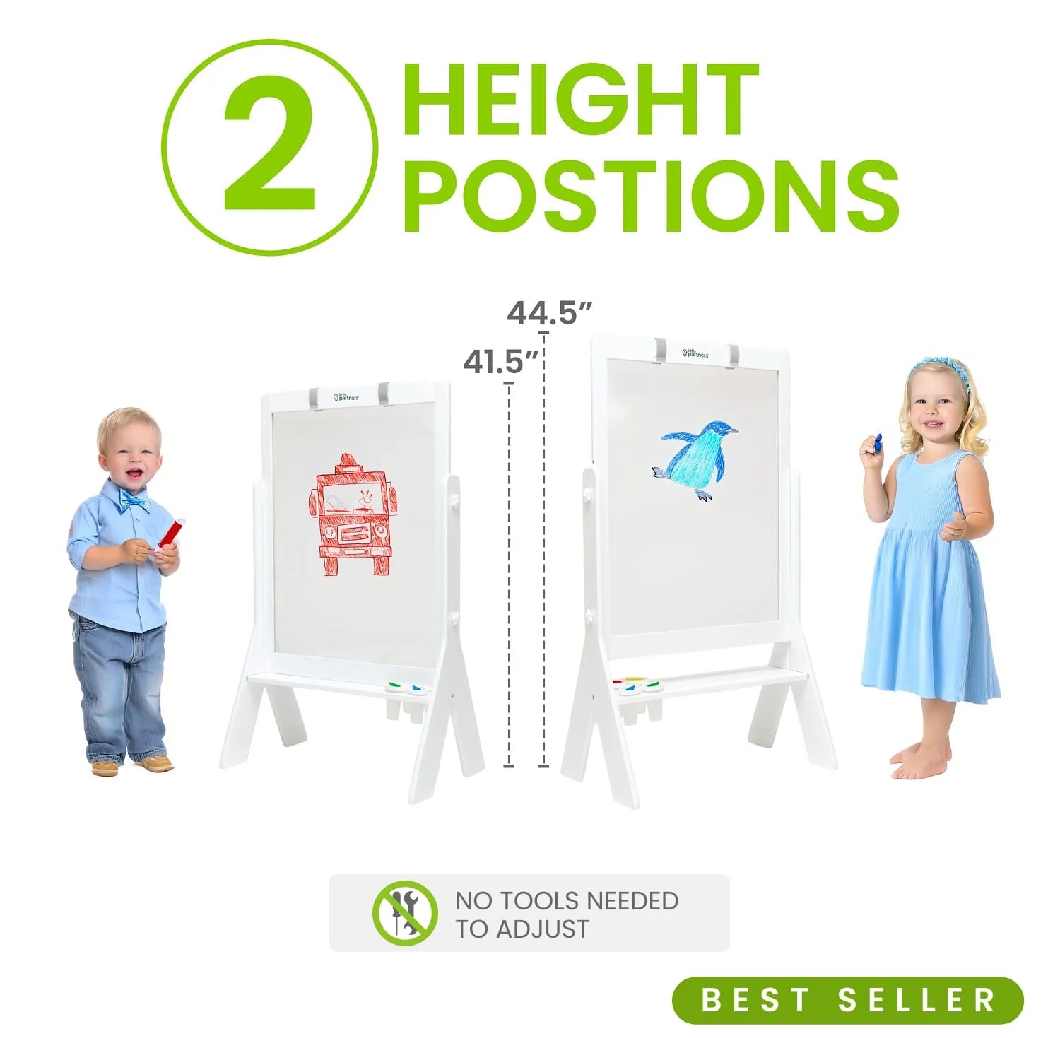 Little Partners Peek-A-Boo Adjustable Height Art Easel