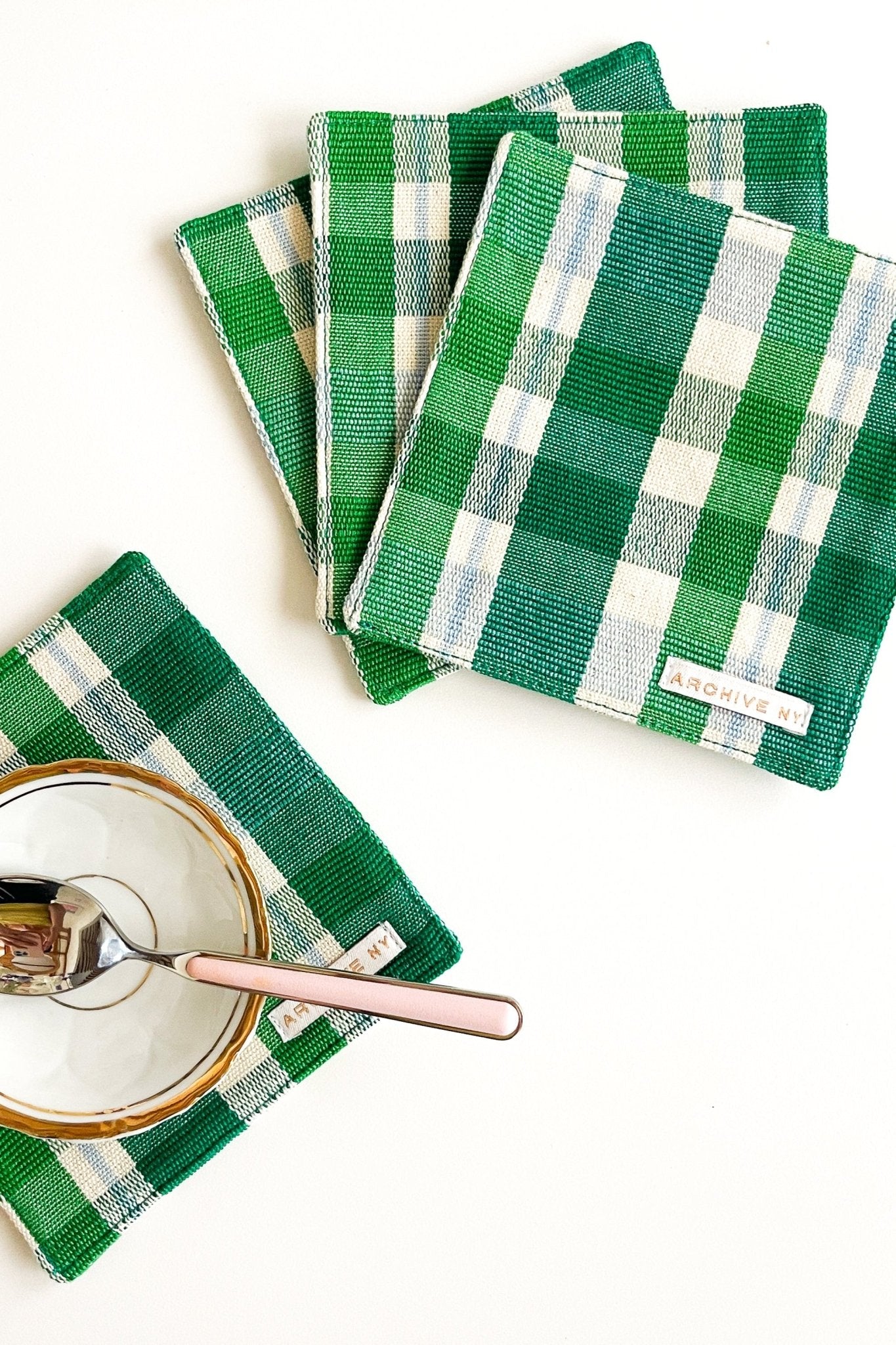Archive New York Josefina Plaid Coasters