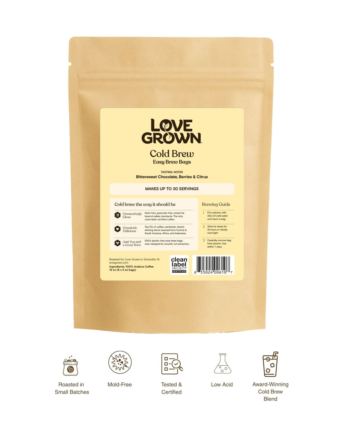 Love Grown Cold Brew Easy Brew Bags