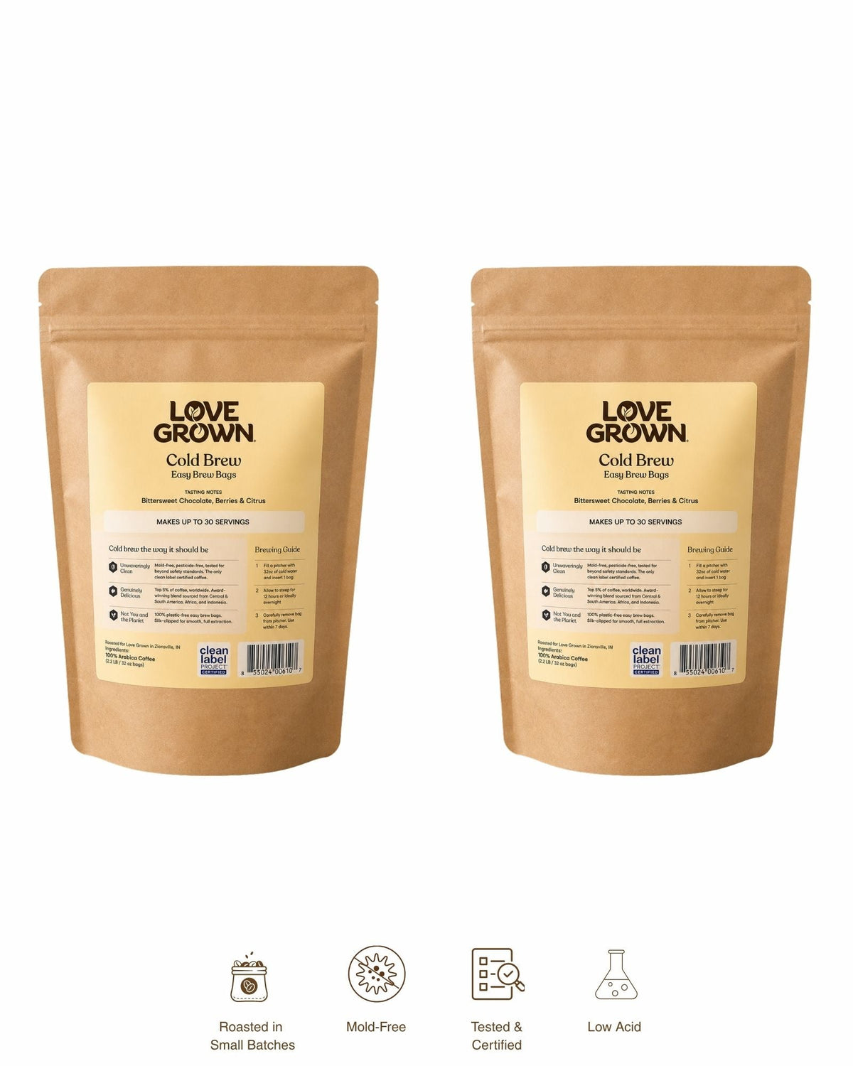 Love Grown Cold Brew Easy Brew Bags