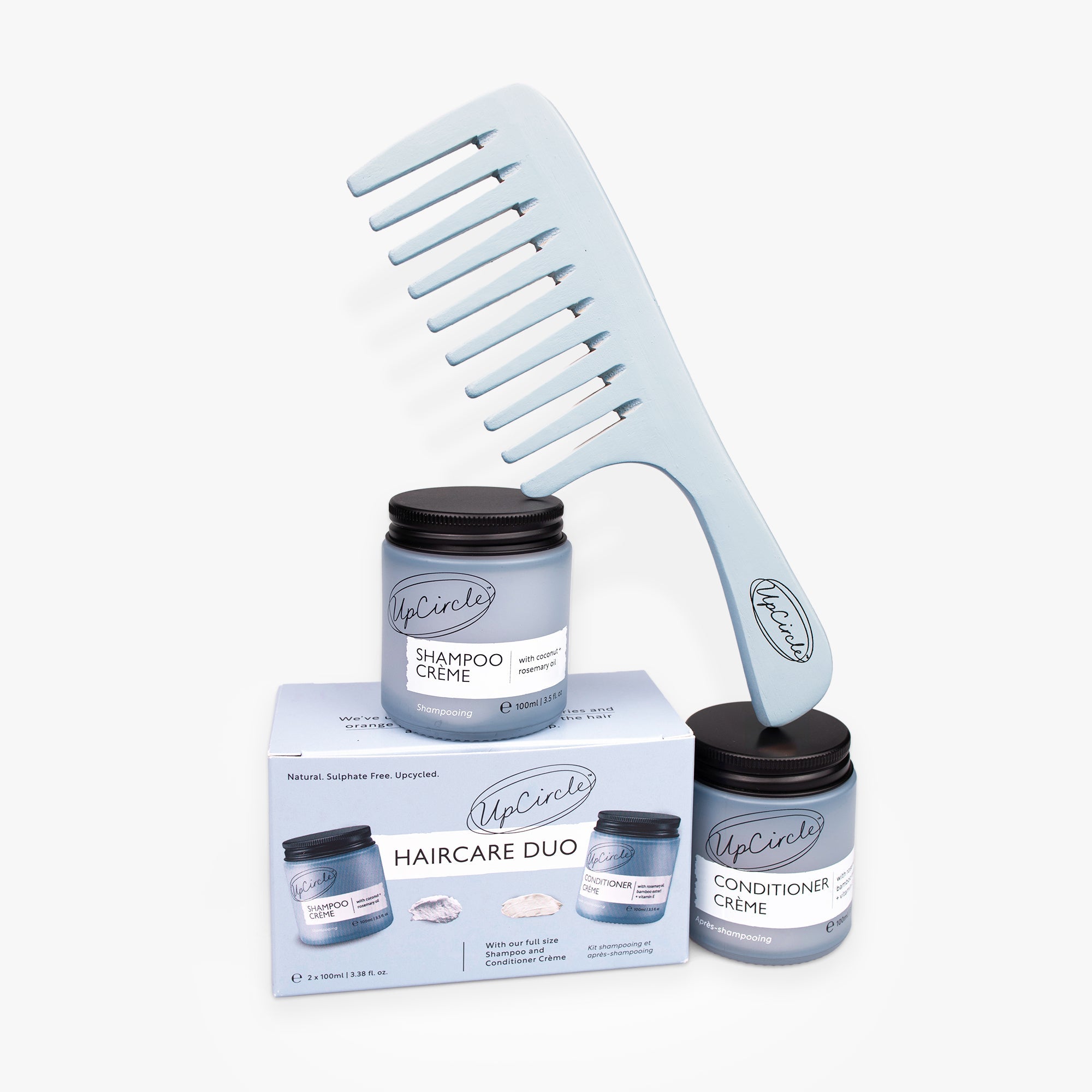 UpCircle The Haircare Duo + Bamboo Wide Tooth Comb