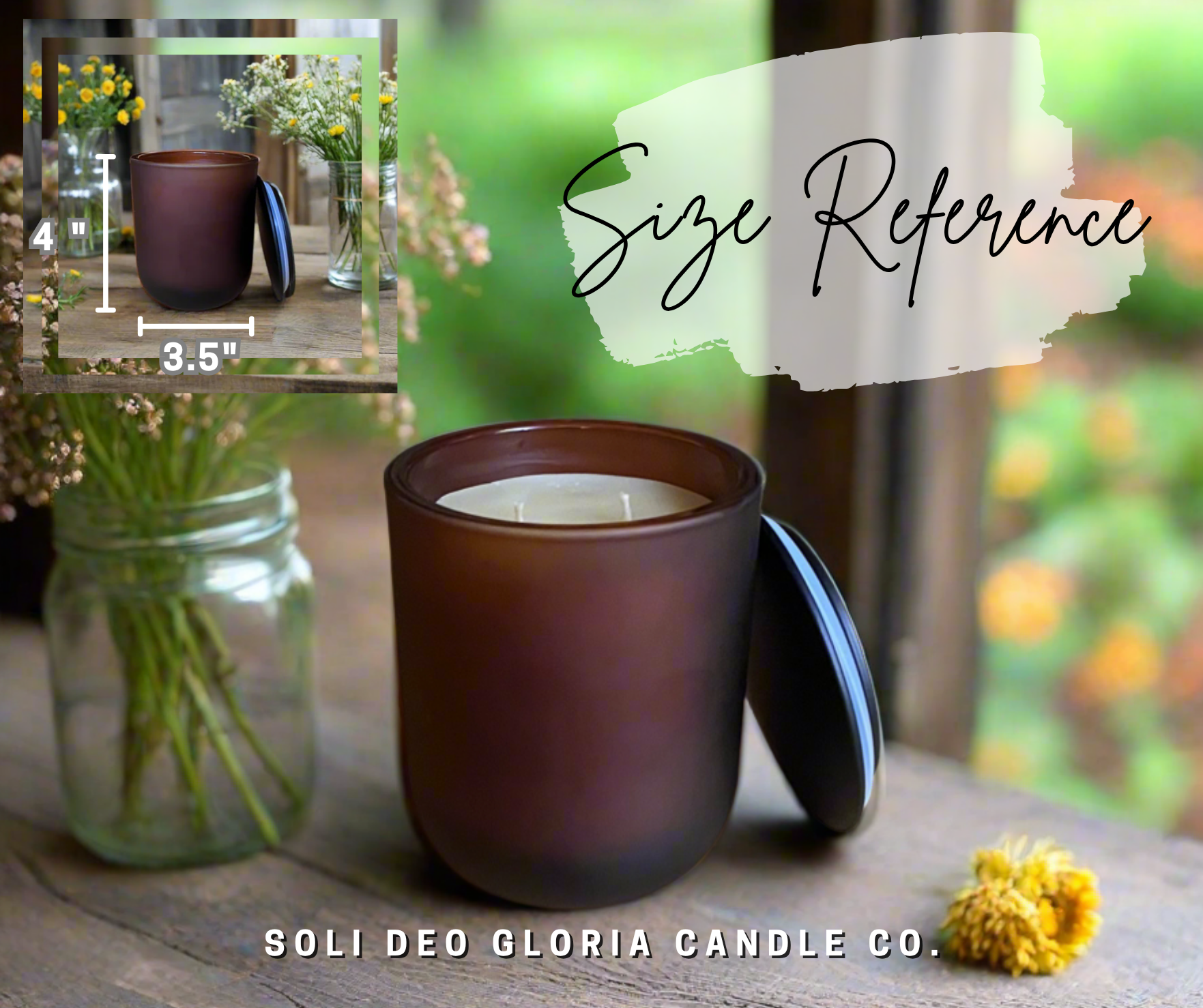 Soli Deo Gloria Candle Company Lavender Valley Beeswax Candle | Organic Essential Oil Infused