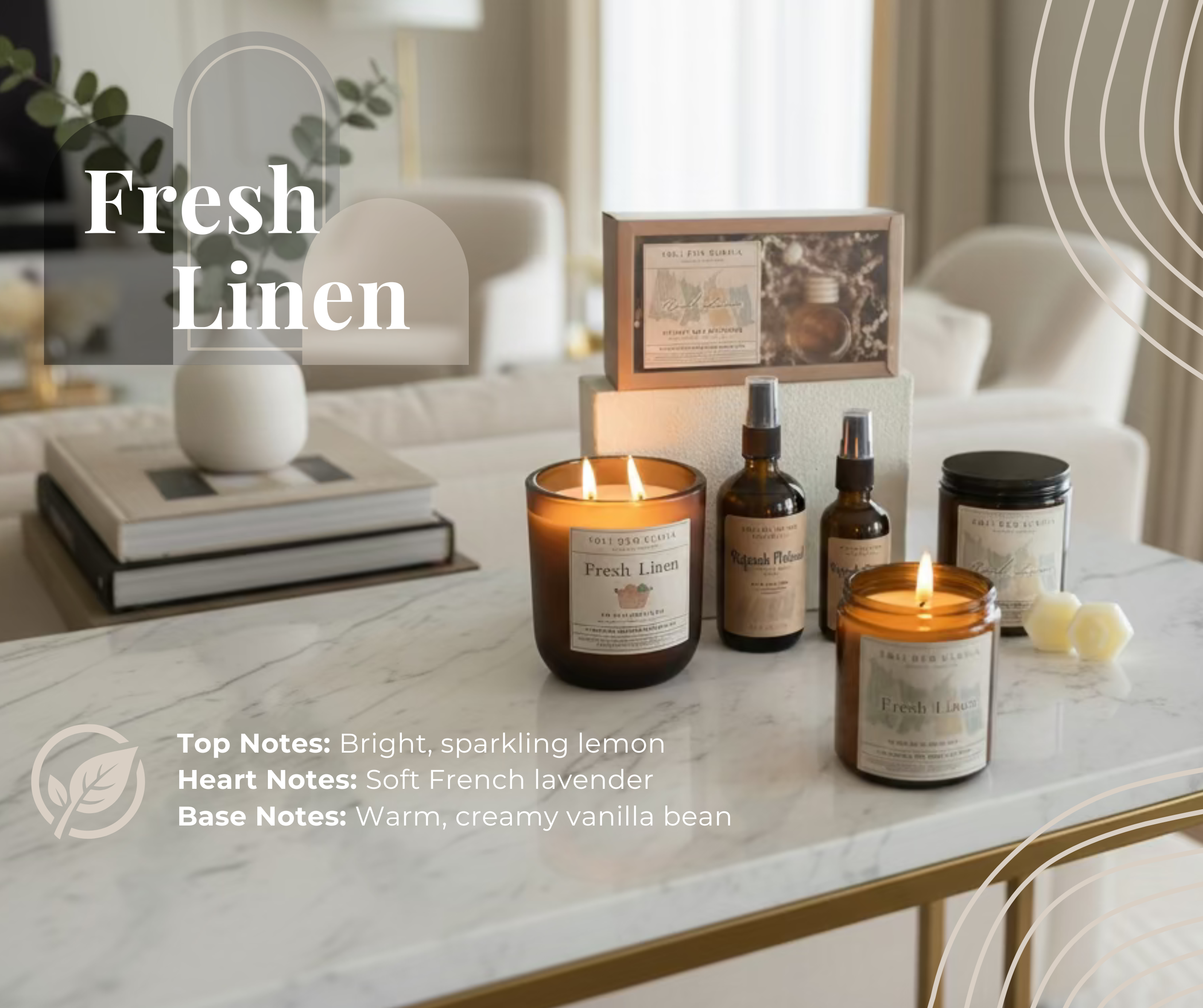 Soli Deo Gloria Candle Company Fresh Linen Beeswax Candle | Organic Essential Oil Infused