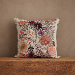 15. Paradise Garden Embroidered Pillow