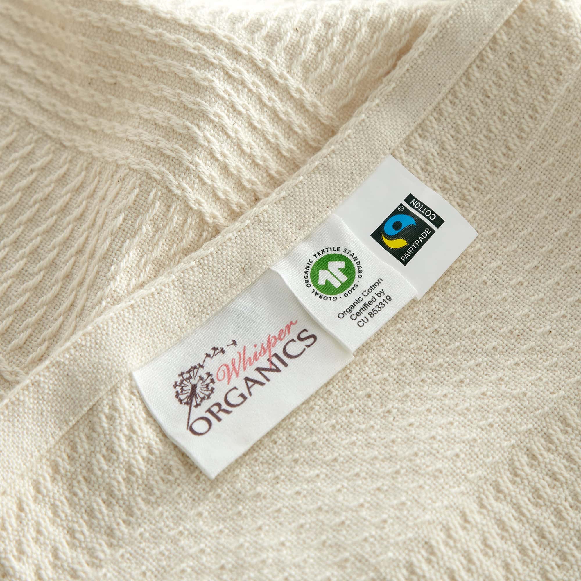Whisper Organics Organic Cotton Throw with Tassels