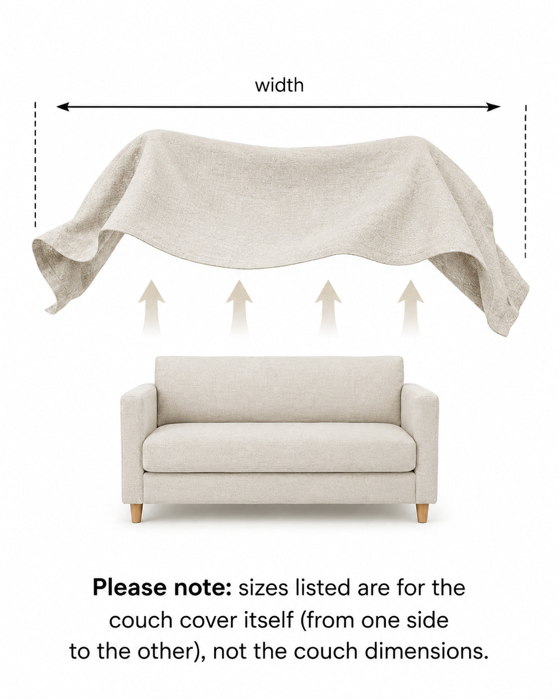 MagicLinen Mocha Linen Couch Cover
