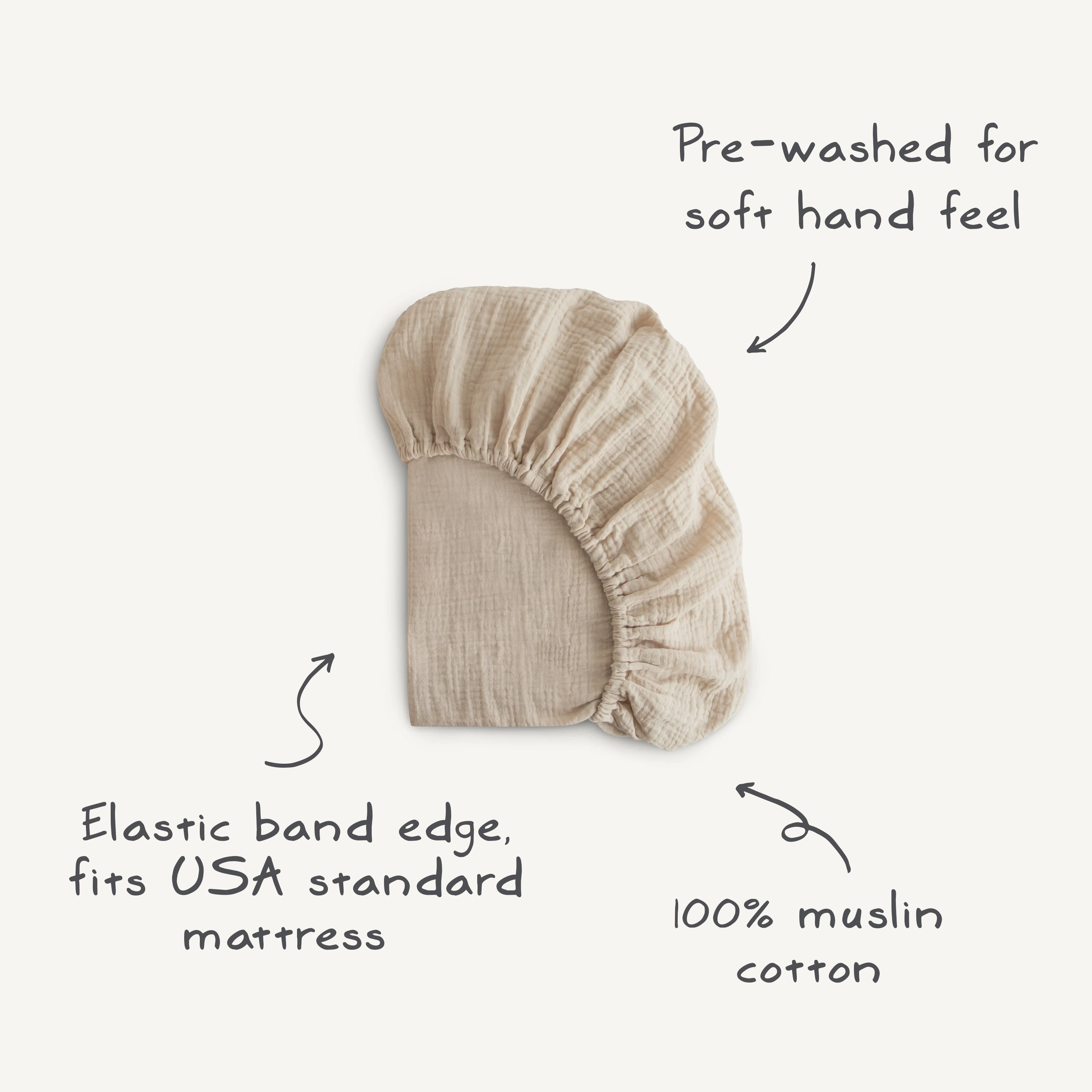 Mushie Extra Soft Muslin Crib Sheet - 2 Pack