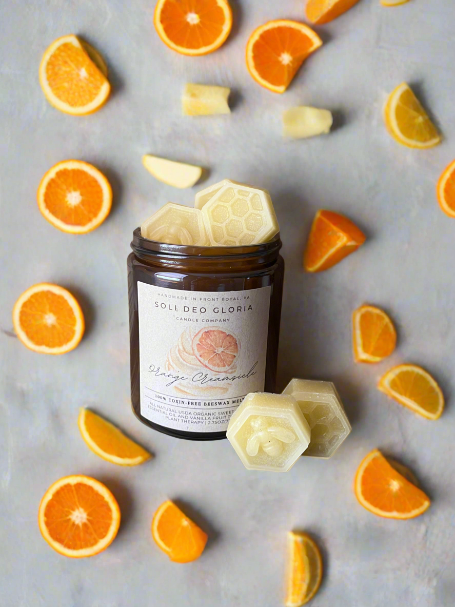 Soli Deo Gloria Candle Company Beeswax Wax Melts | Natural Essential Oil Wax Melts