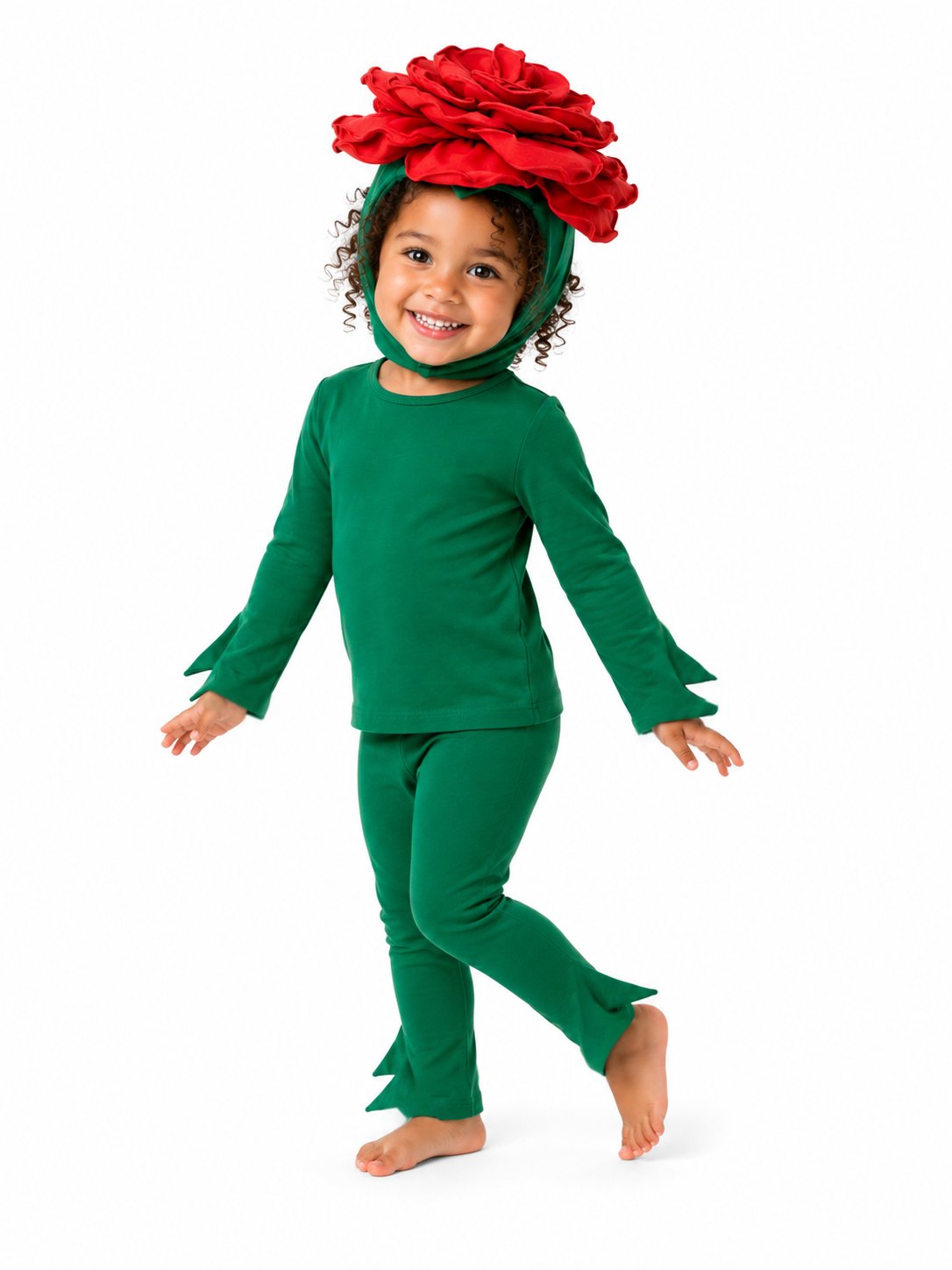 Band of the Wild Red Rose Costume with Green Stem Pajamas