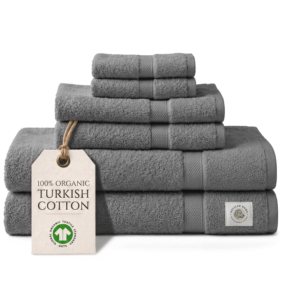 Delilah Home 100% Organic Cotton Bath Towels Collection