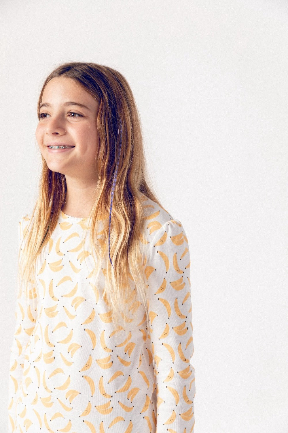 Dodo Banana Banana Print Organic Pima Cotton Dodo Dress