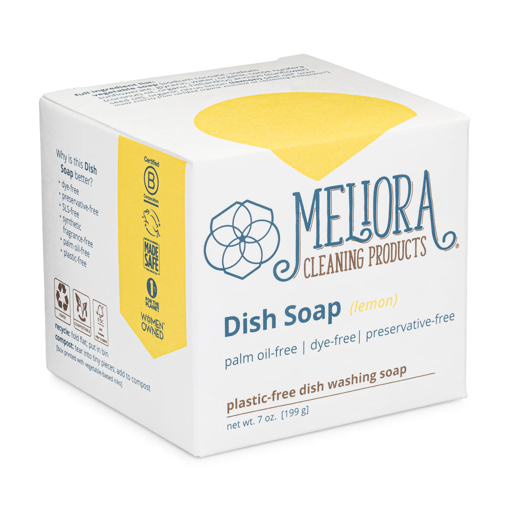 Meliora Dish Soap Bar - Plastic-Free Boxed - 8 Pack
