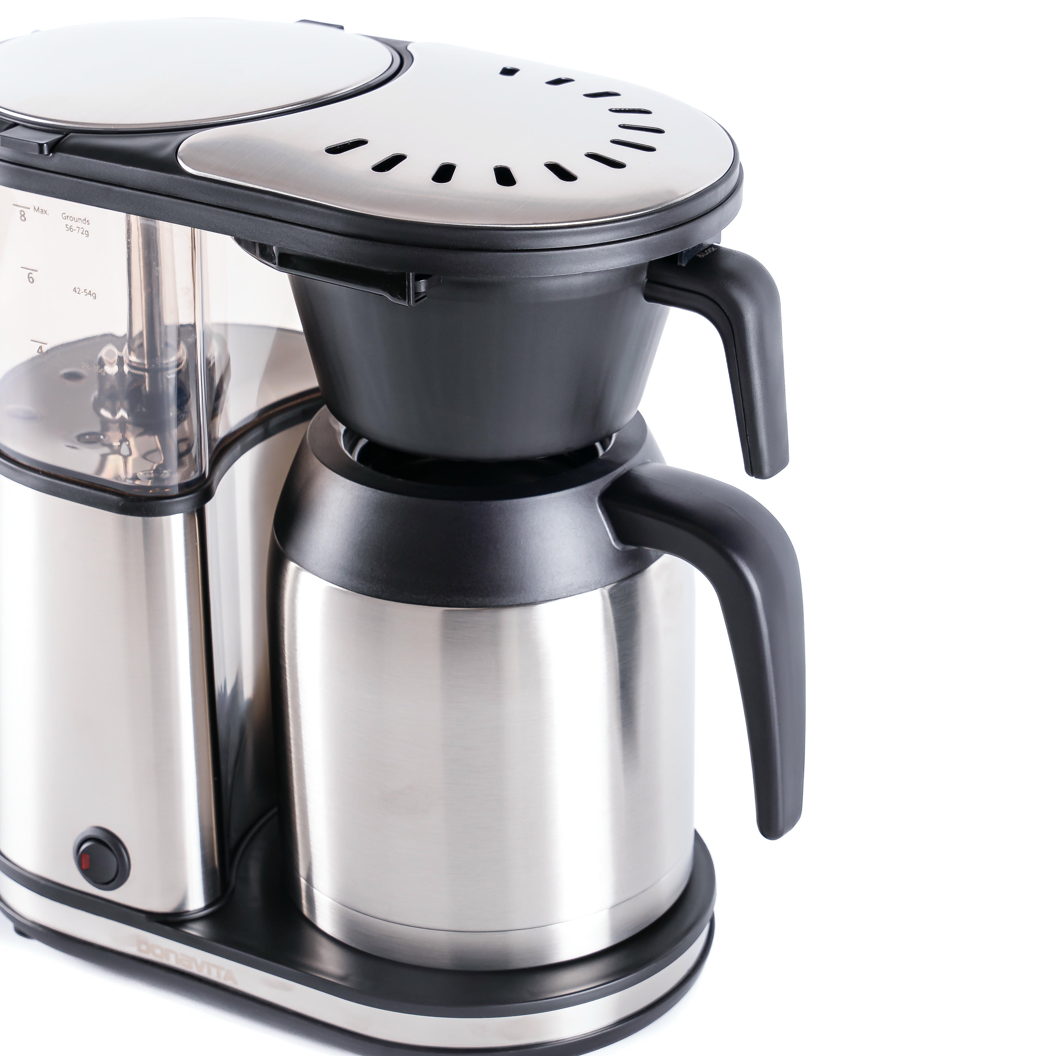 Bonavita Connoisseur 8-Cup Drip Coffee Brewer One-Touch with Thermal Carafe and Hanging Basket - SCA Certified Home Brewer