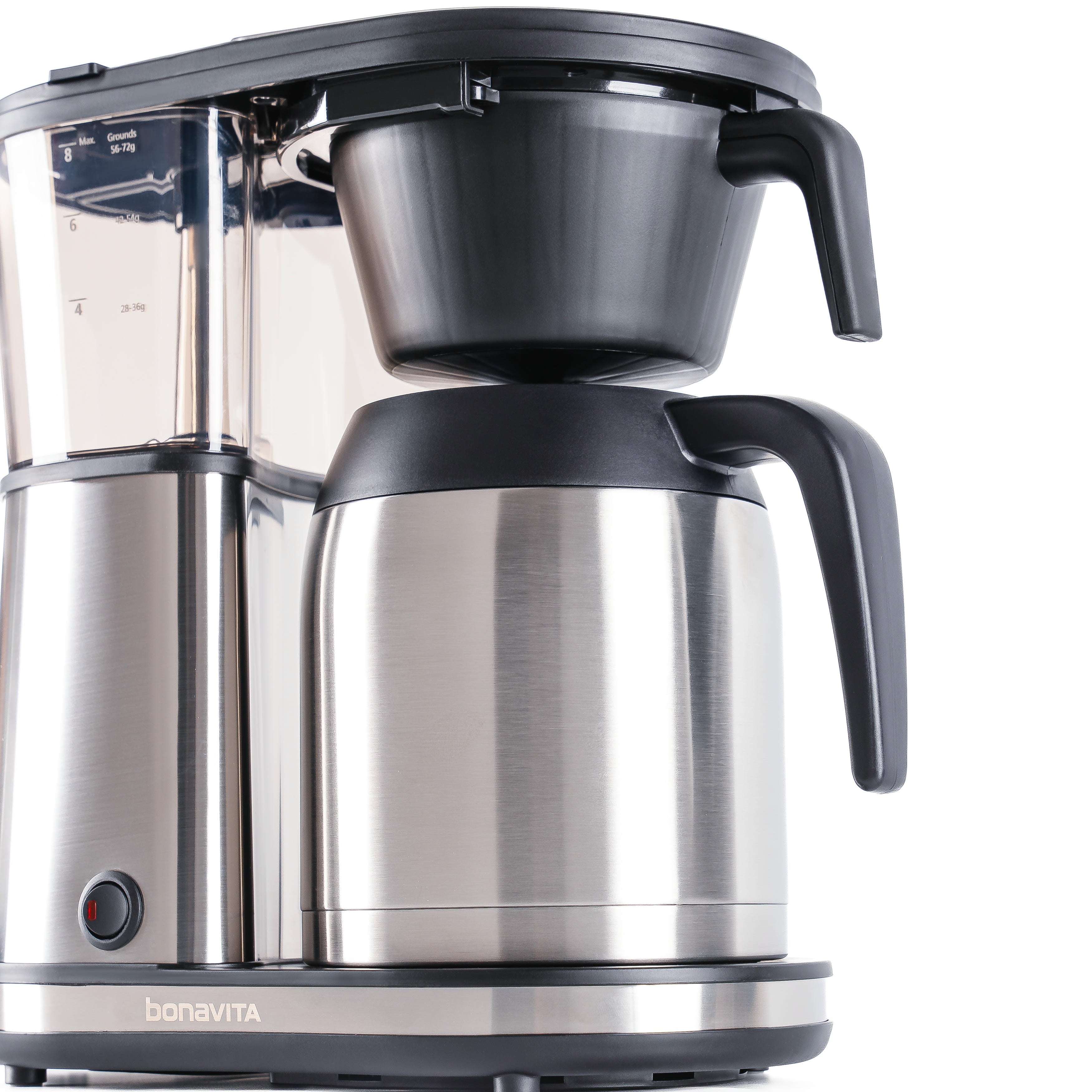 Bonavita Connoisseur 8-Cup Drip Coffee Brewer One-Touch with Thermal Carafe and Hanging Basket - SCA Certified Home Brewer