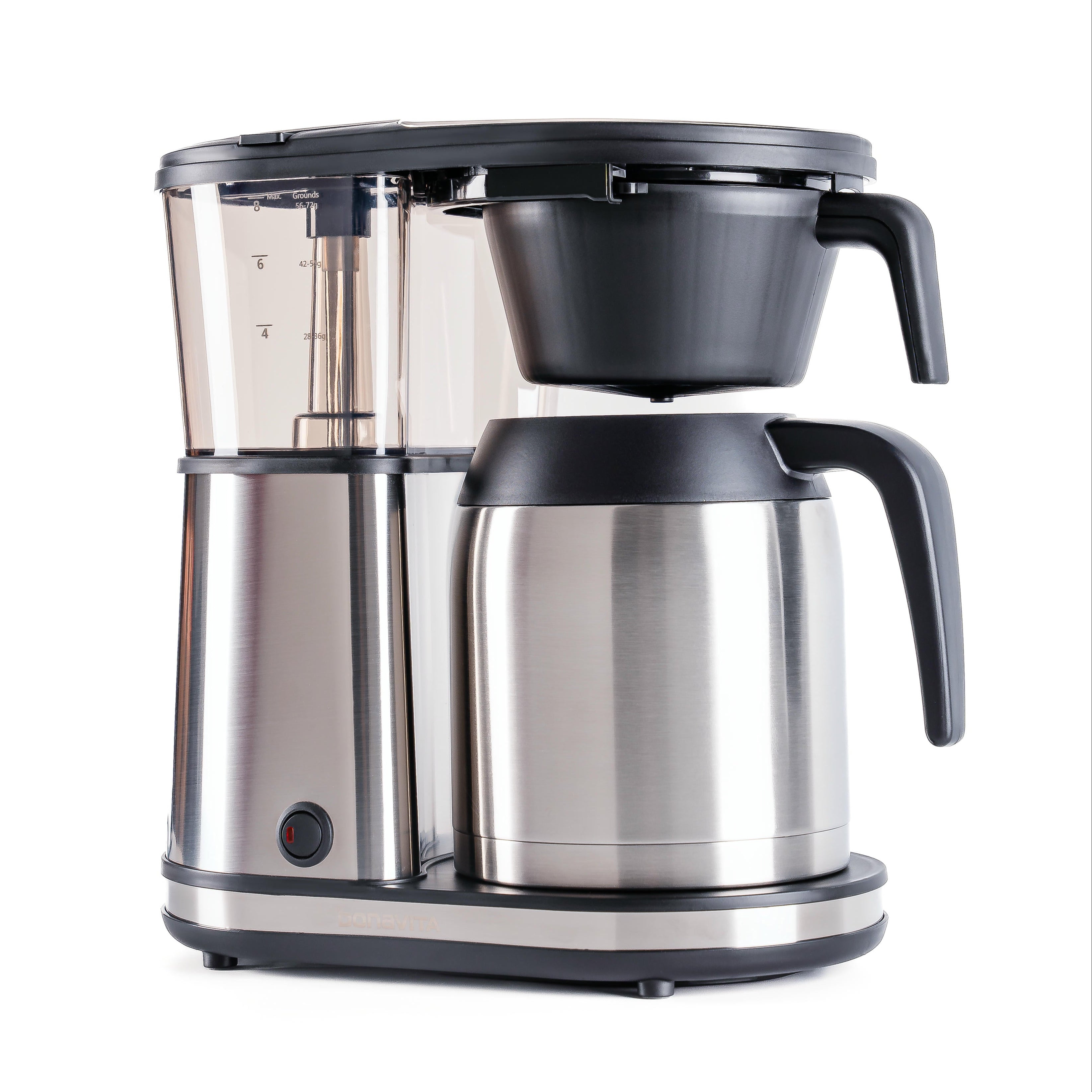 Bonavita Connoisseur 8-Cup Drip Coffee Brewer One-Touch with Thermal Carafe and Hanging Basket - SCA Certified Home Brewer