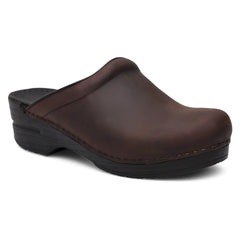 28. Classic Open-Back Leather Clog