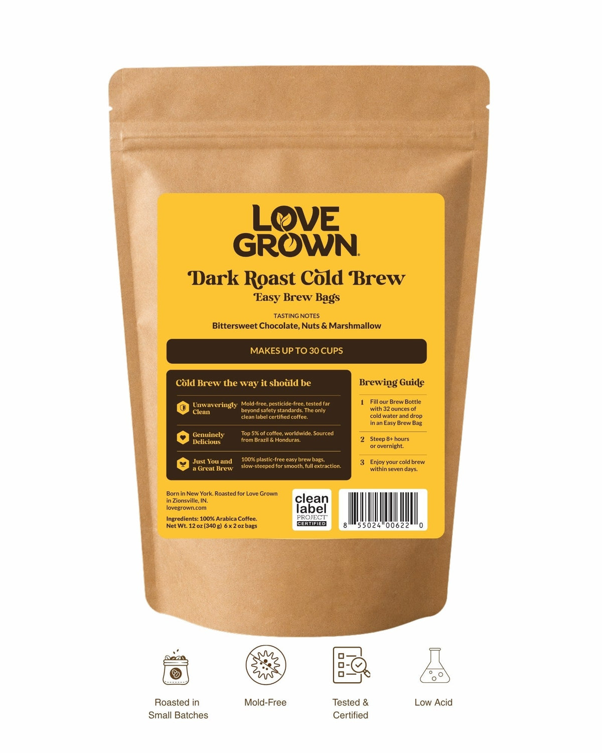 Love Grown Cold Brew Easy Brew Bags