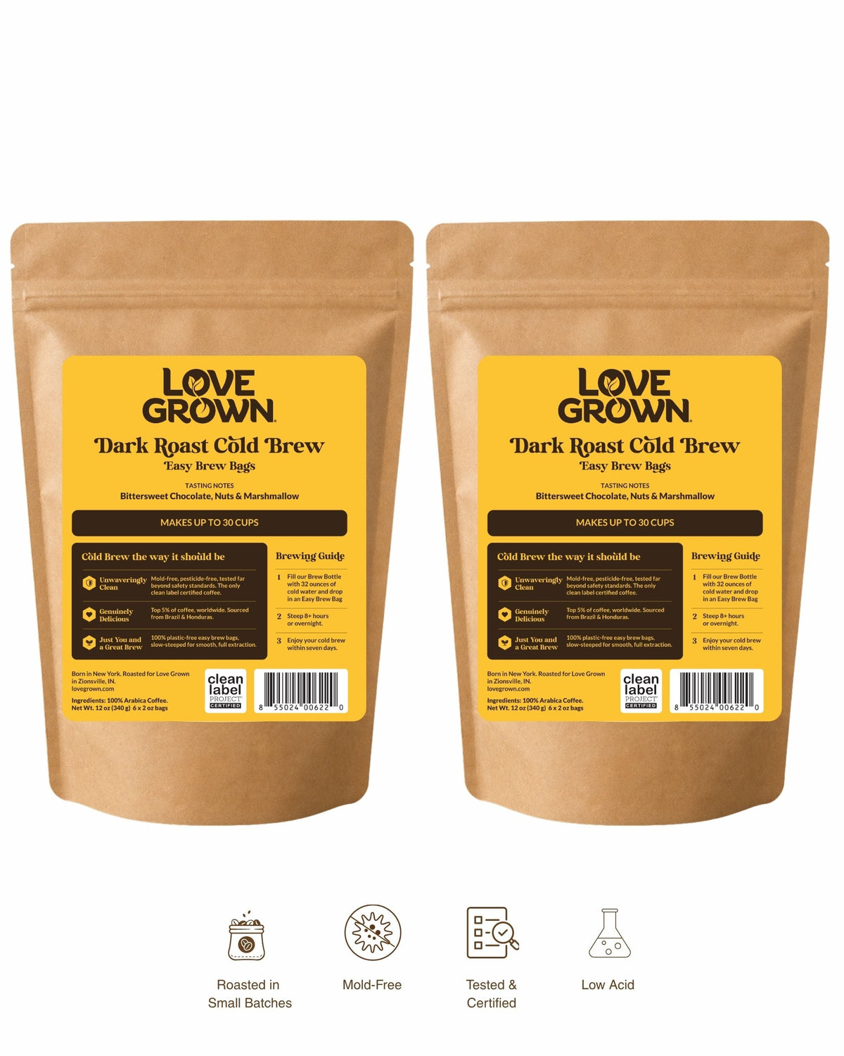 Love Grown Cold Brew Easy Brew Bags