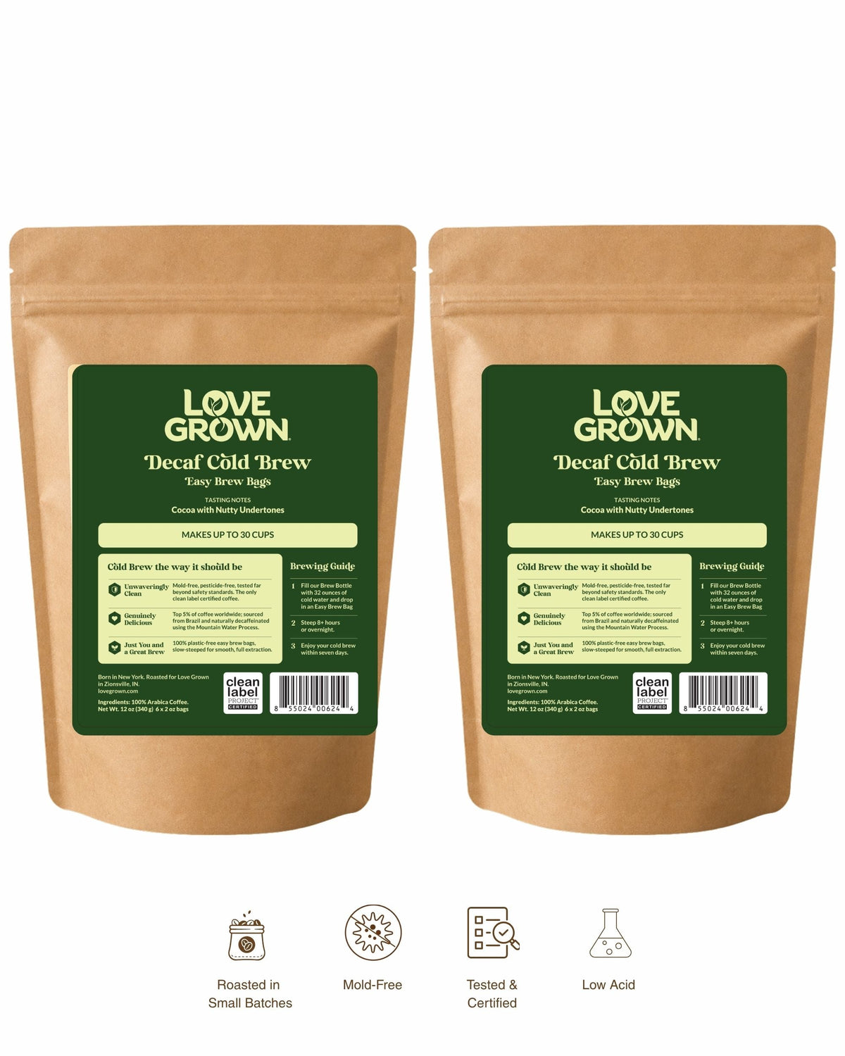 Love Grown Cold Brew Easy Brew Bags