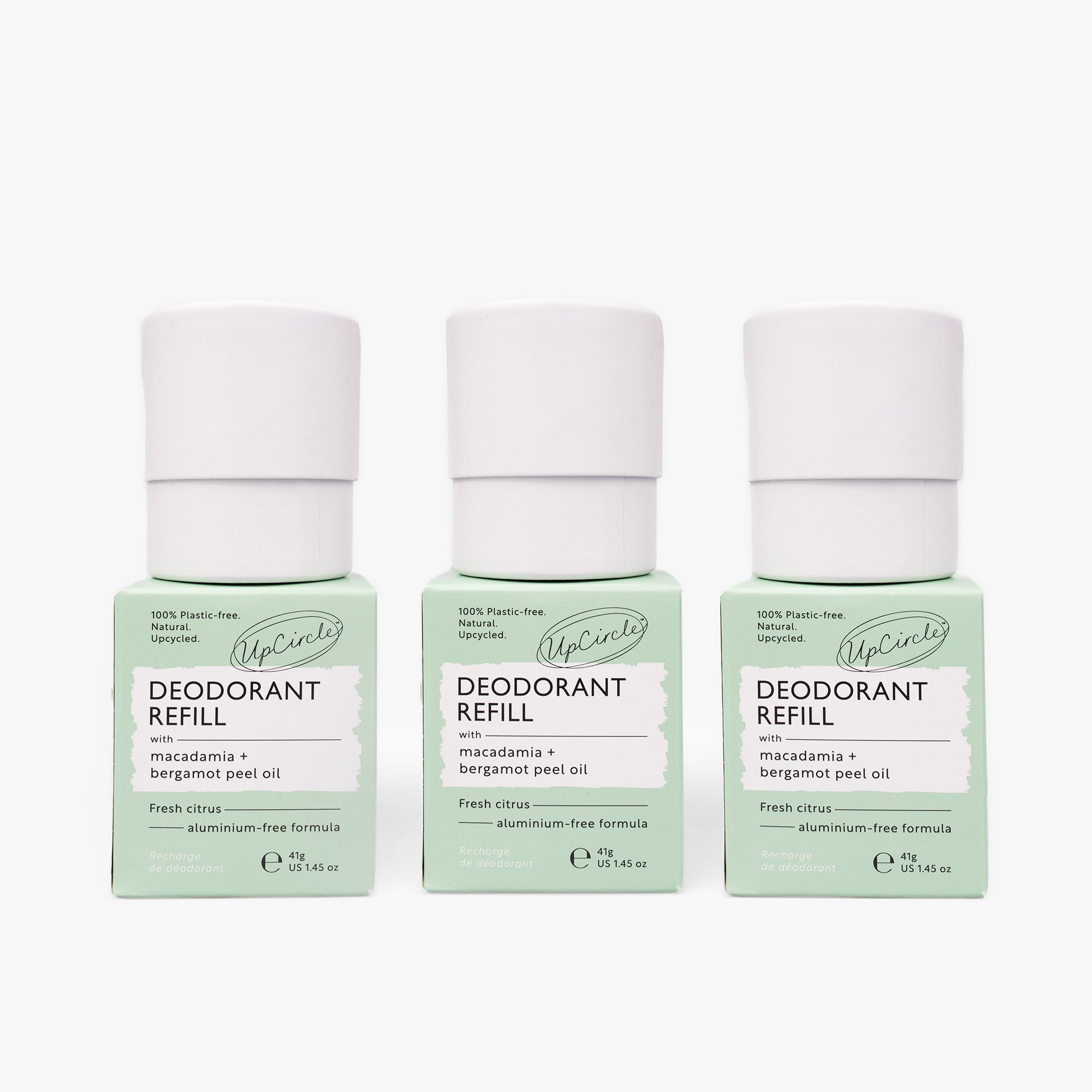UpCircle 3x Deodorant Refills with Macadamia + Bergamot