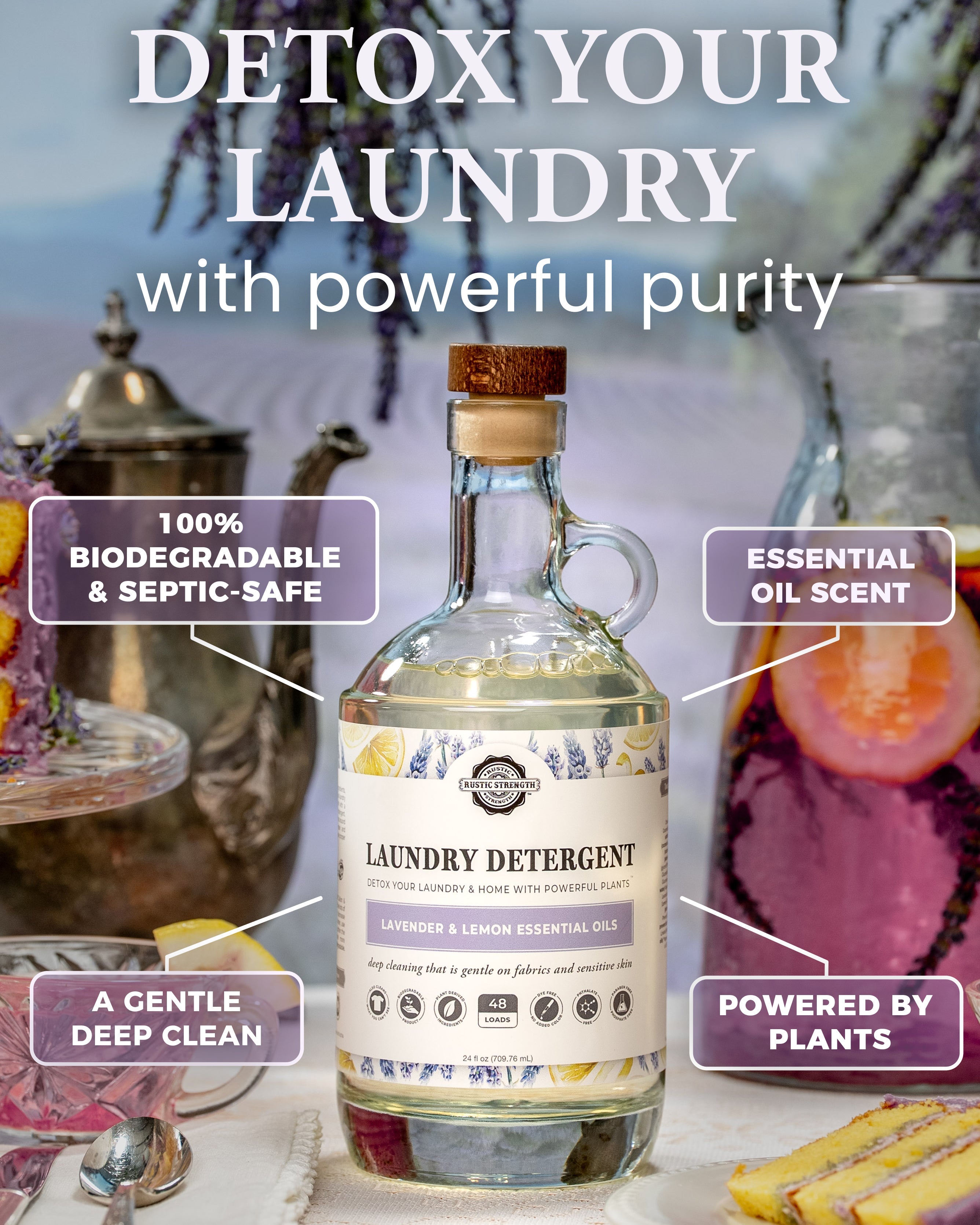 Rustic Strength Laundry Detergent | Lavender & Lemon | 5 Gallon Eco Jug with Spout