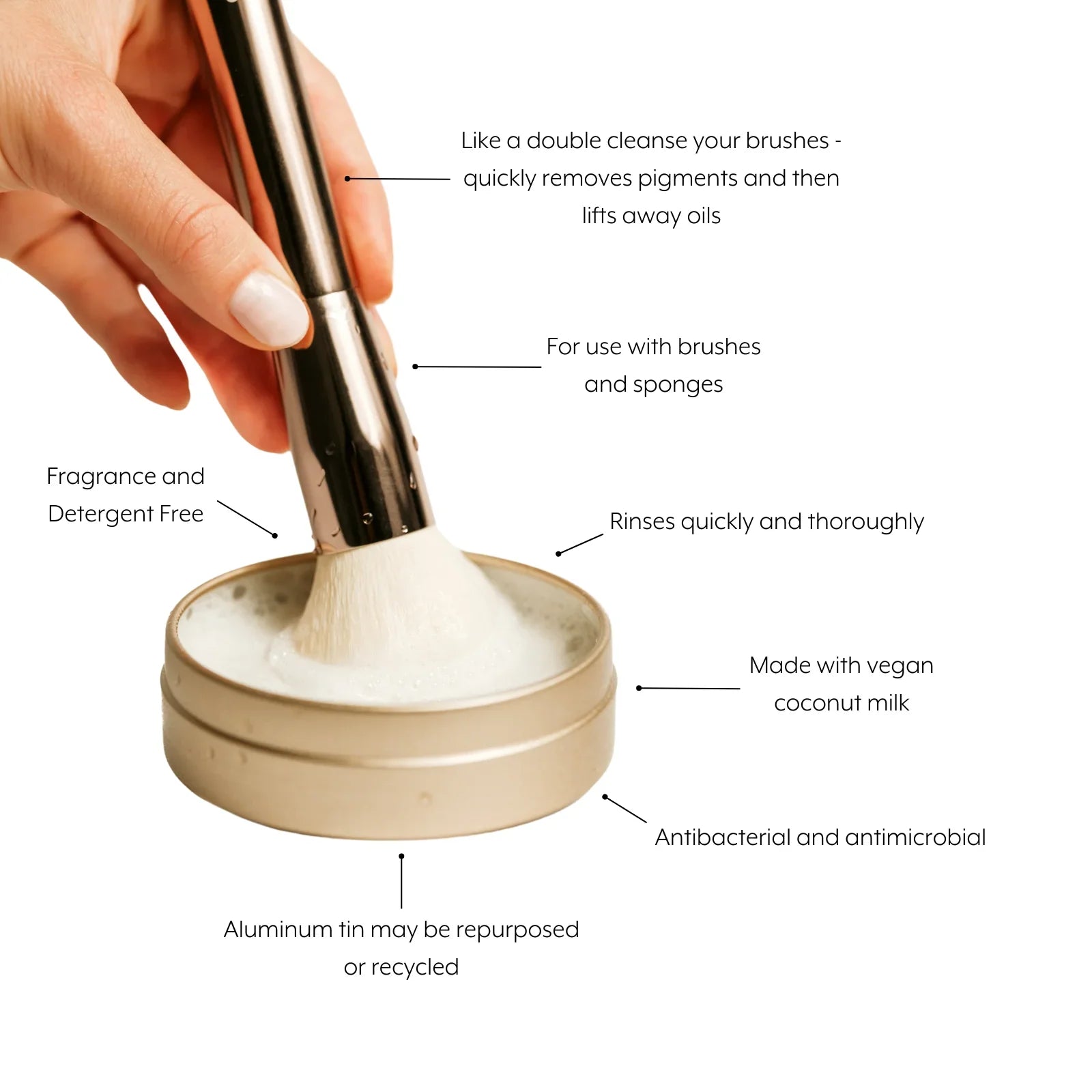 Jenny Patinkin Luxury Vegan Makeup Brush Soap