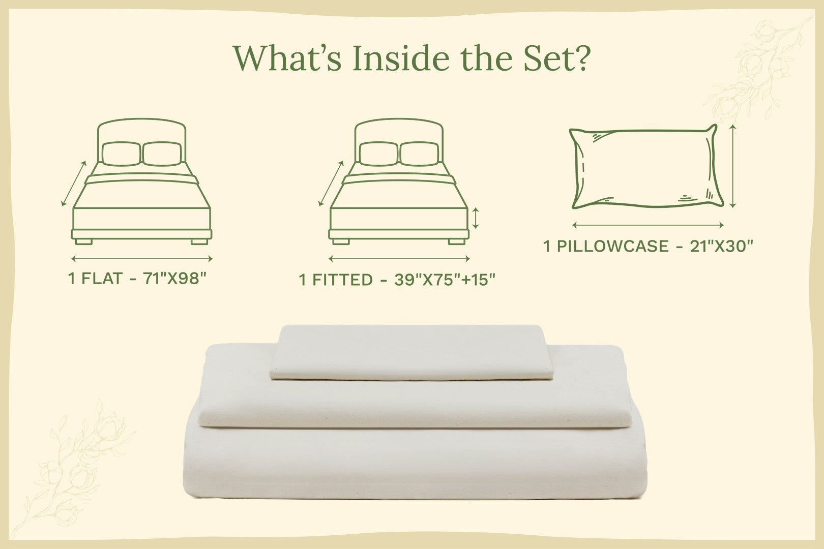 Organic Cotton Mart Organic Sateen Bed Sheets Set