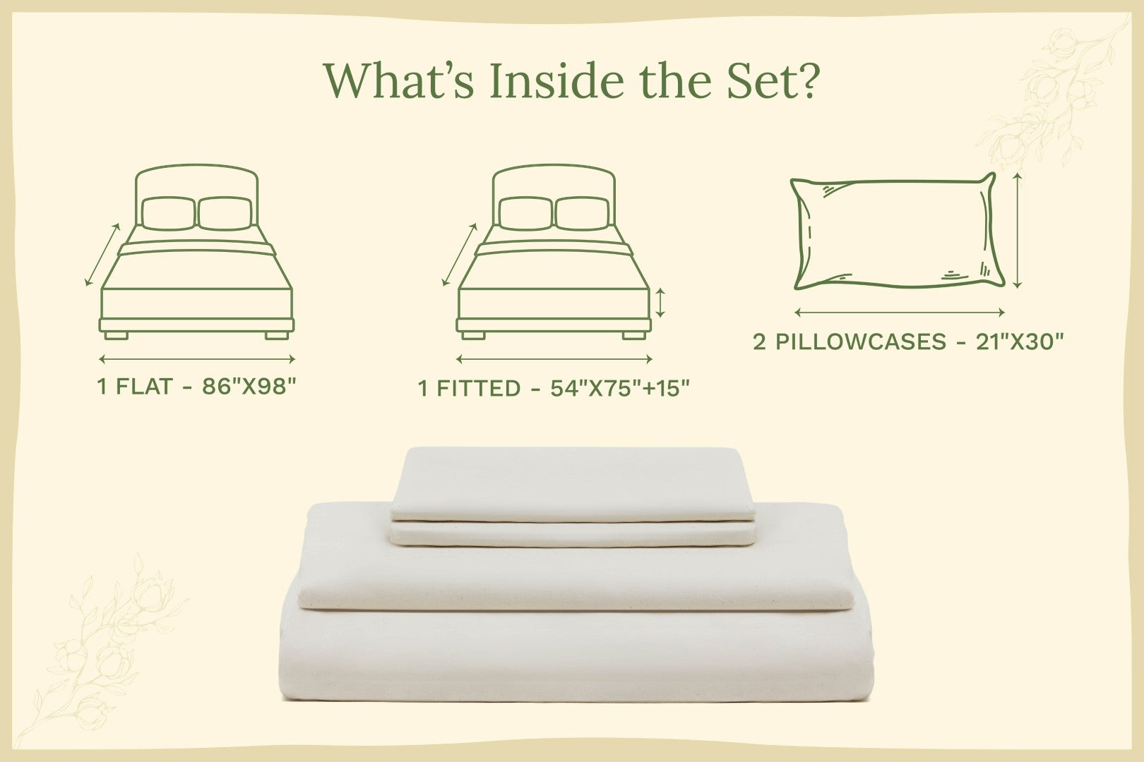 Organic Cotton Mart Organic Sateen Bed Sheets Set