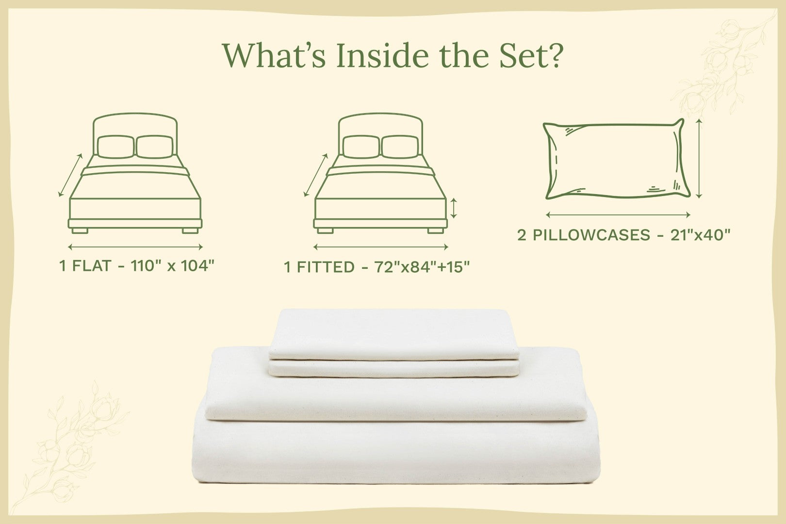 Organic Cotton Mart Organic Sateen Bed Sheets Set