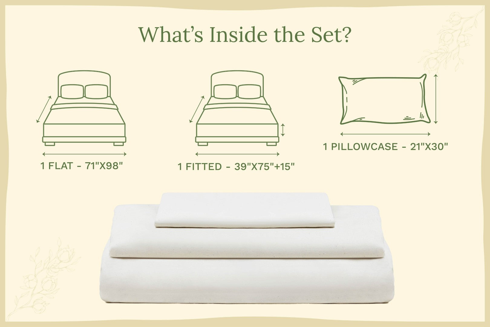 Organic Cotton Mart Organic Sateen Bed Sheets Set