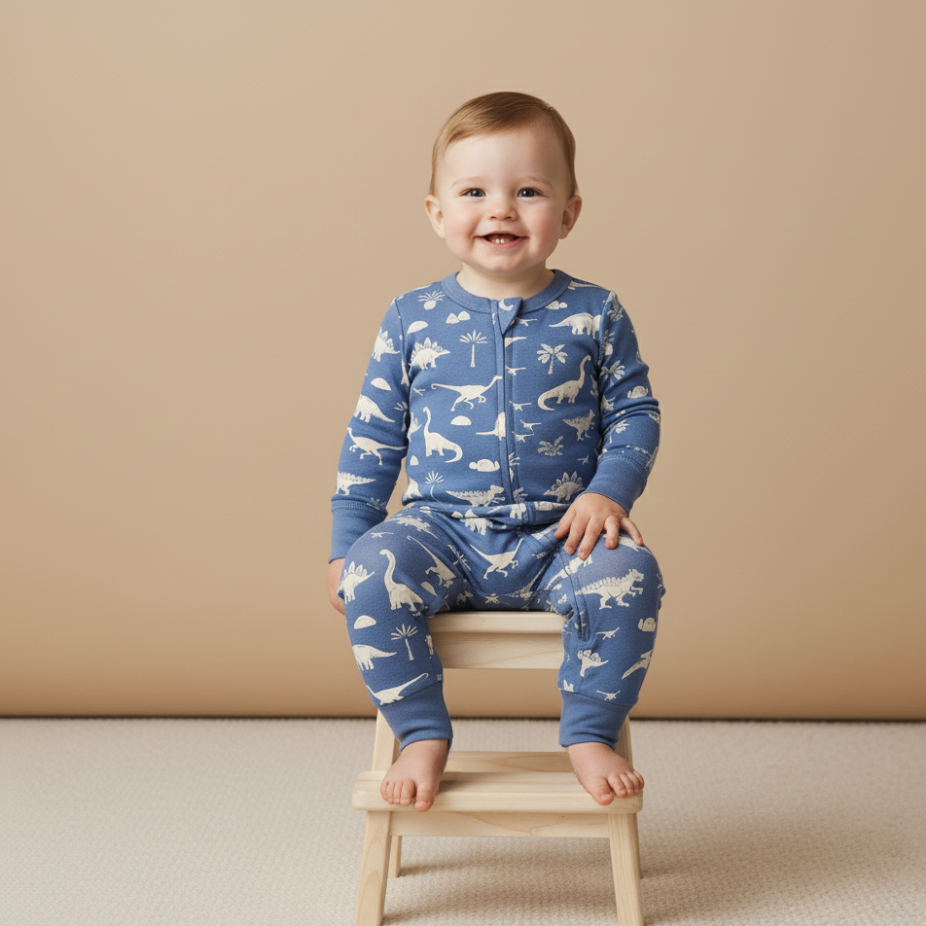 Makemake Organics - Organic 2-Way Zip Romper - Dino
