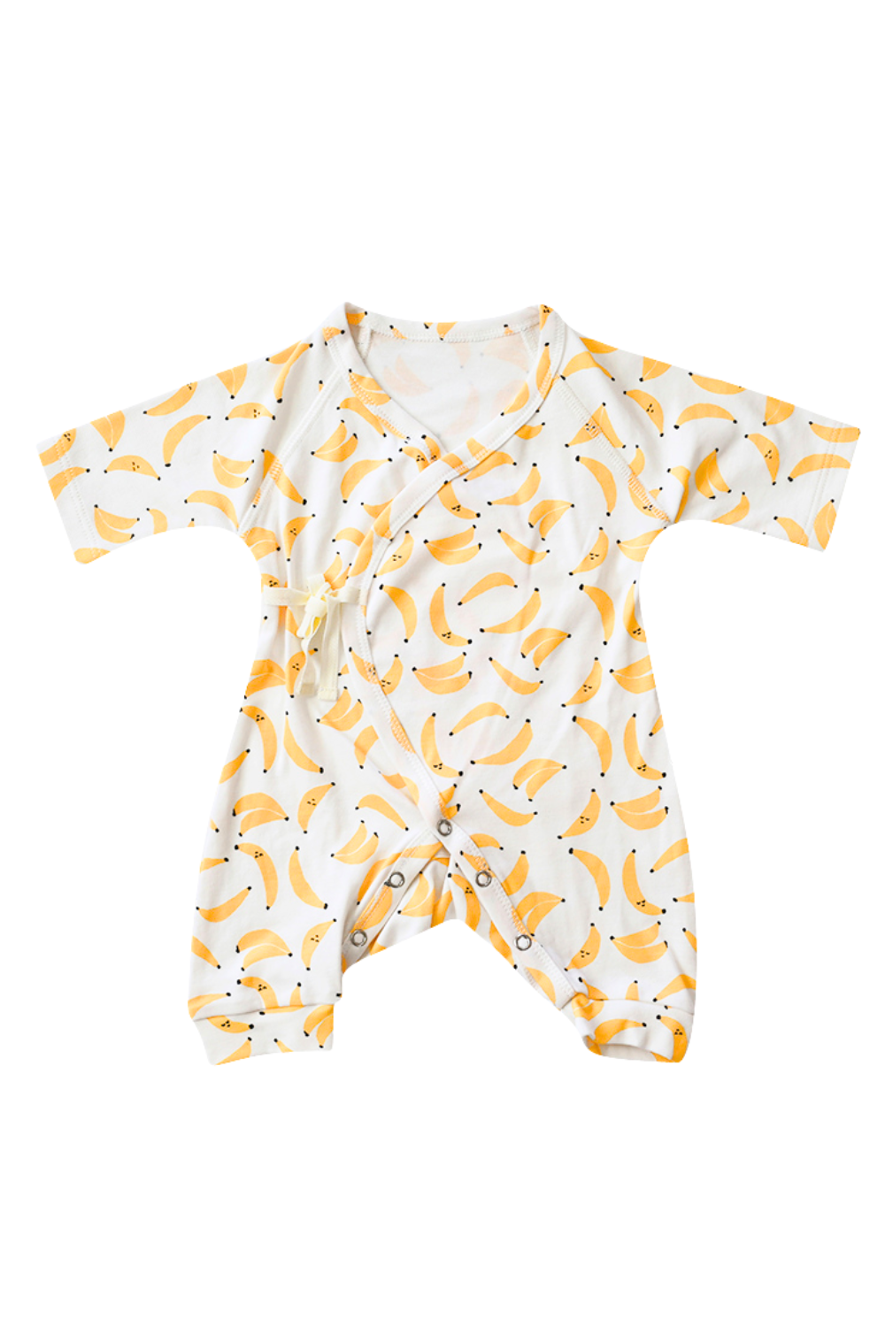 Dodo Banana Banana Print Baby Kimono Style Onesie