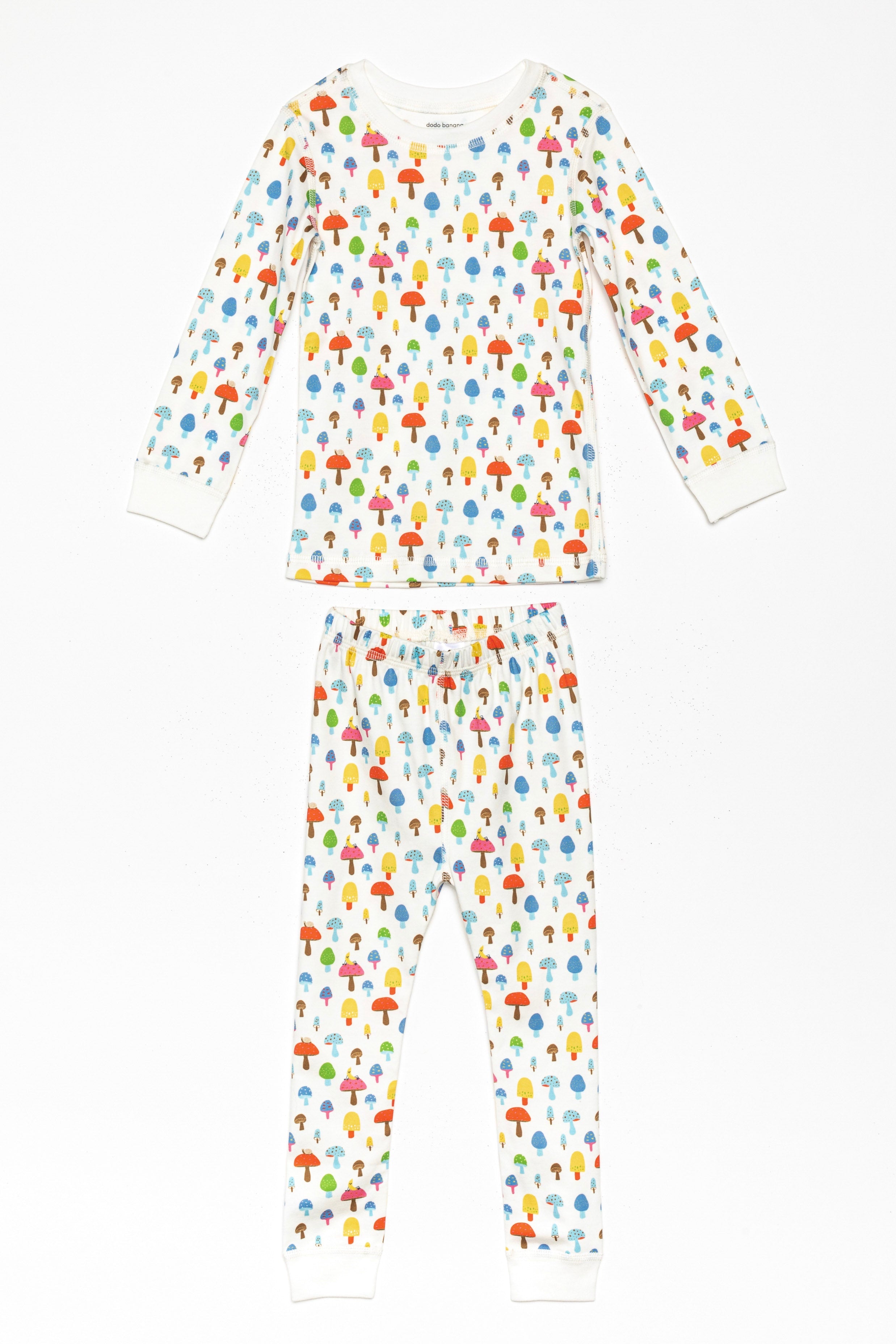 Dodo Banana Magic Mushrooms Organic Pima Cotton Pajama Set