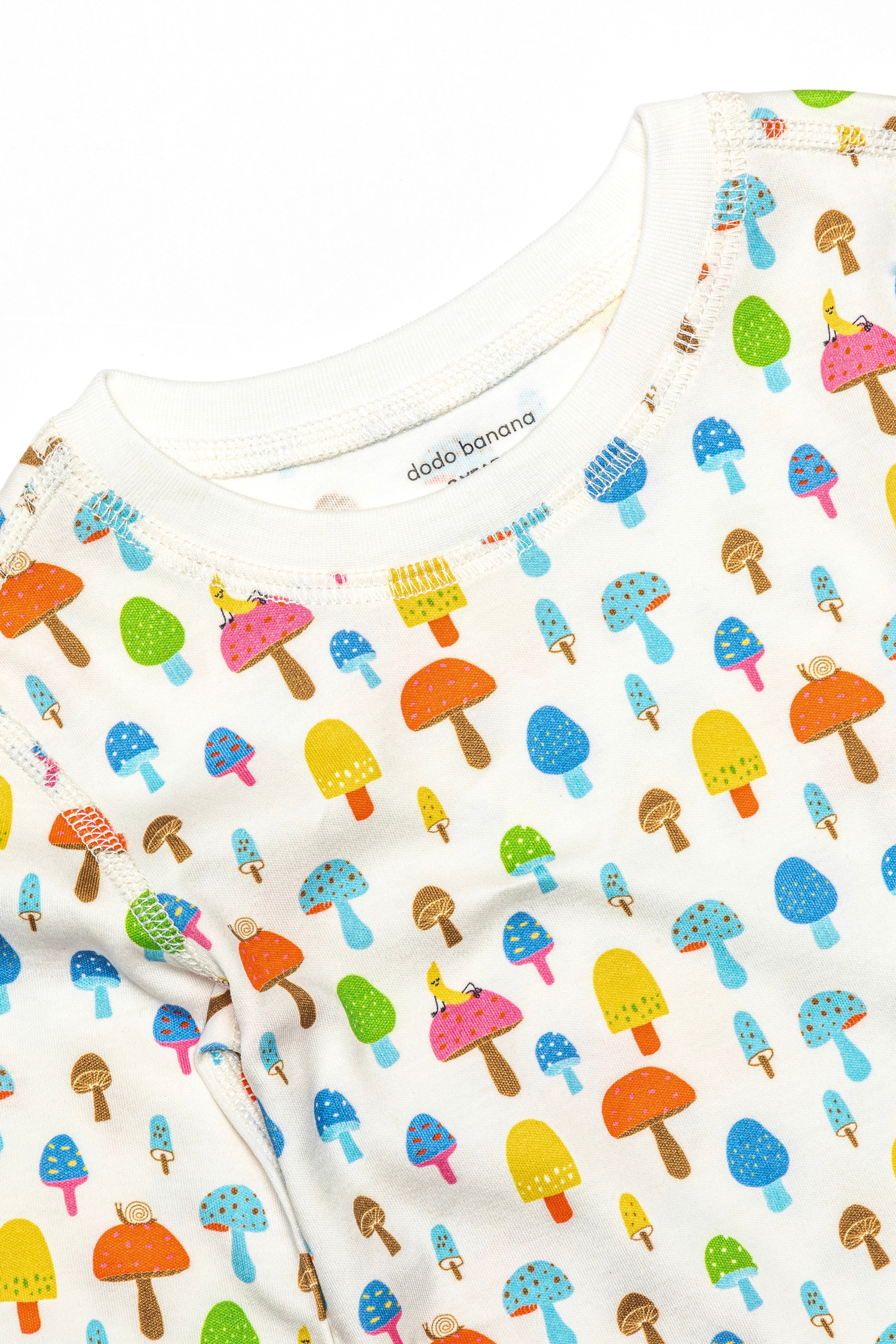 Dodo Banana Magic Mushrooms Organic Pima Cotton Pajama Set