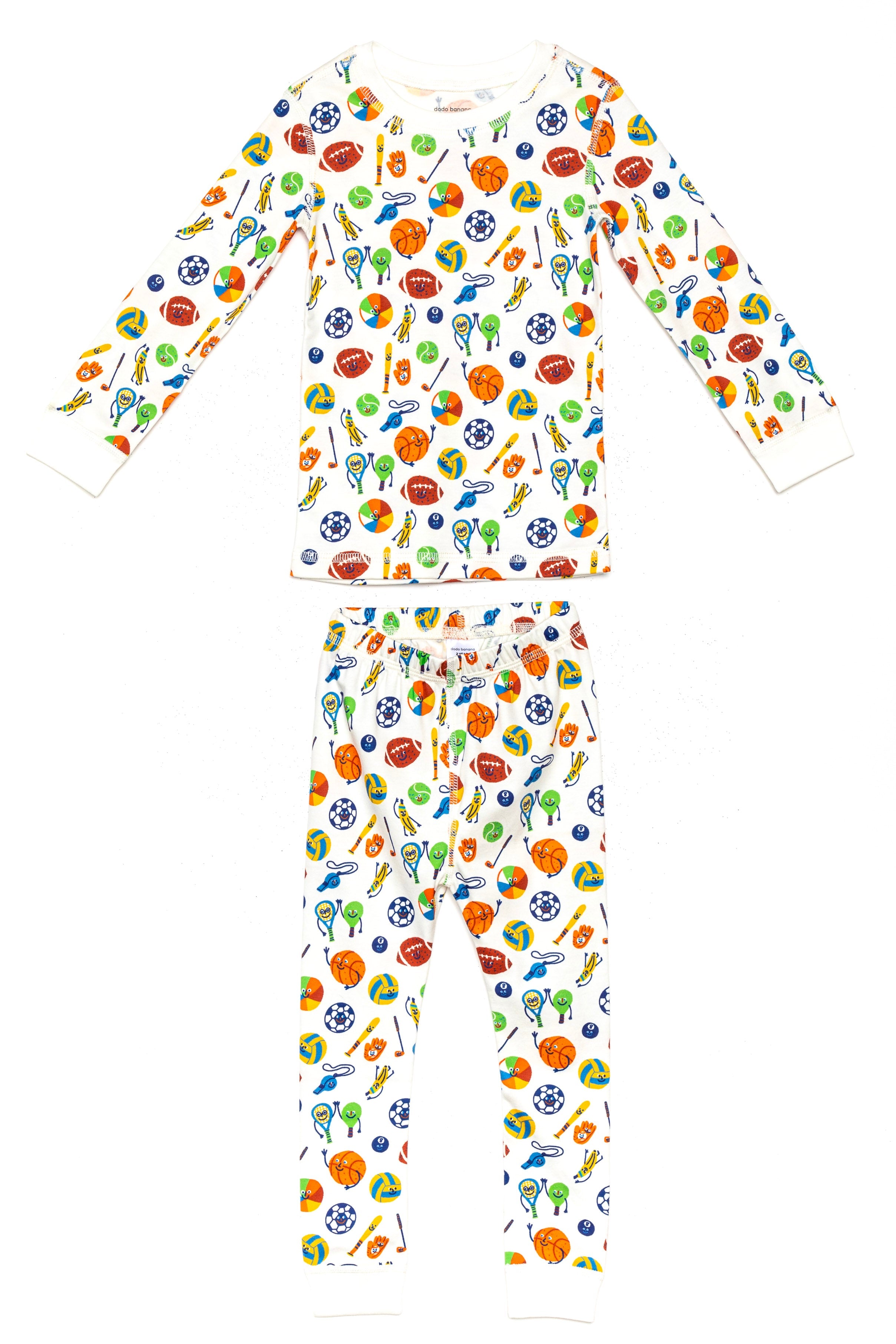Dodo Banana Play Ball Organic Pima Cotton Pajama Set