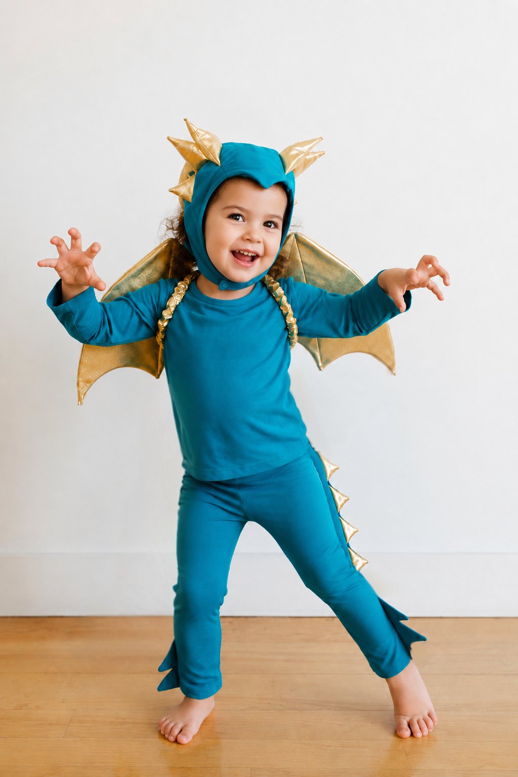 Band of the Wild Jade Blue and Gold Dragon Costume