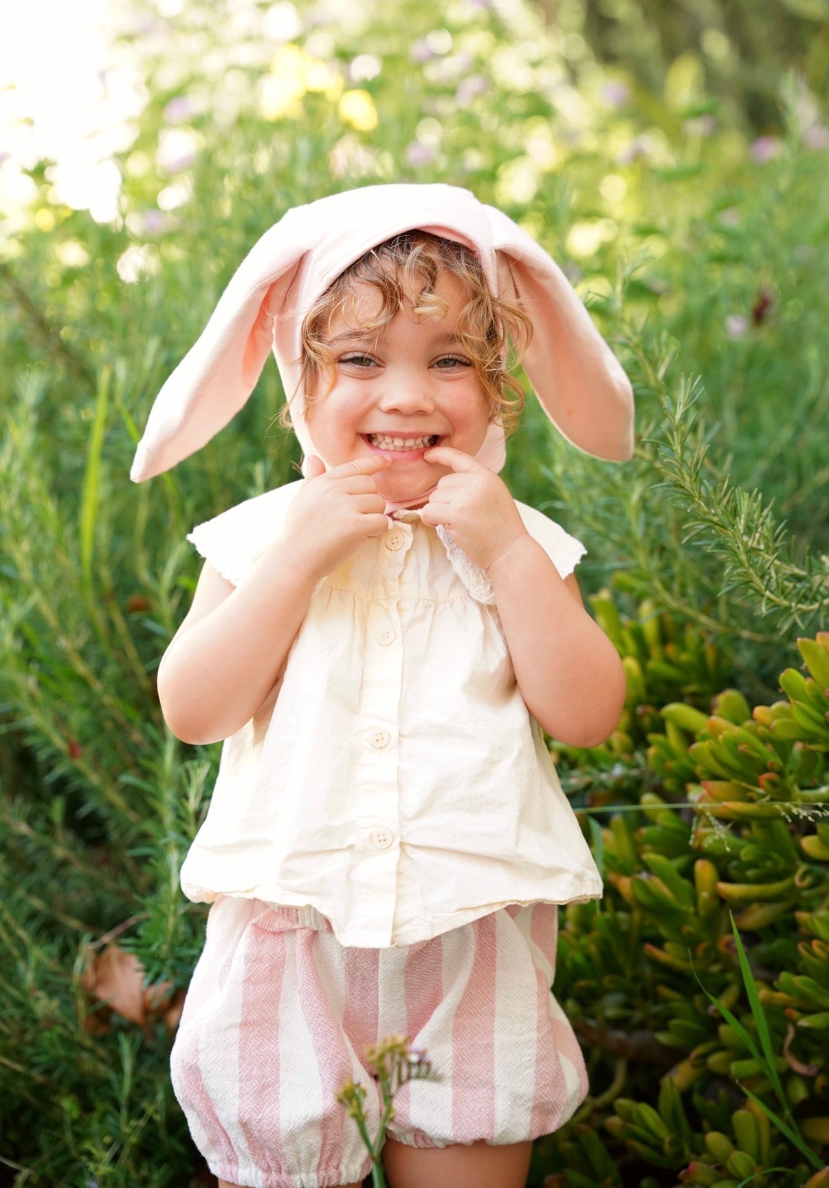 Band of the Wild Pink Bunny Bonnet and Bunny Tail Set