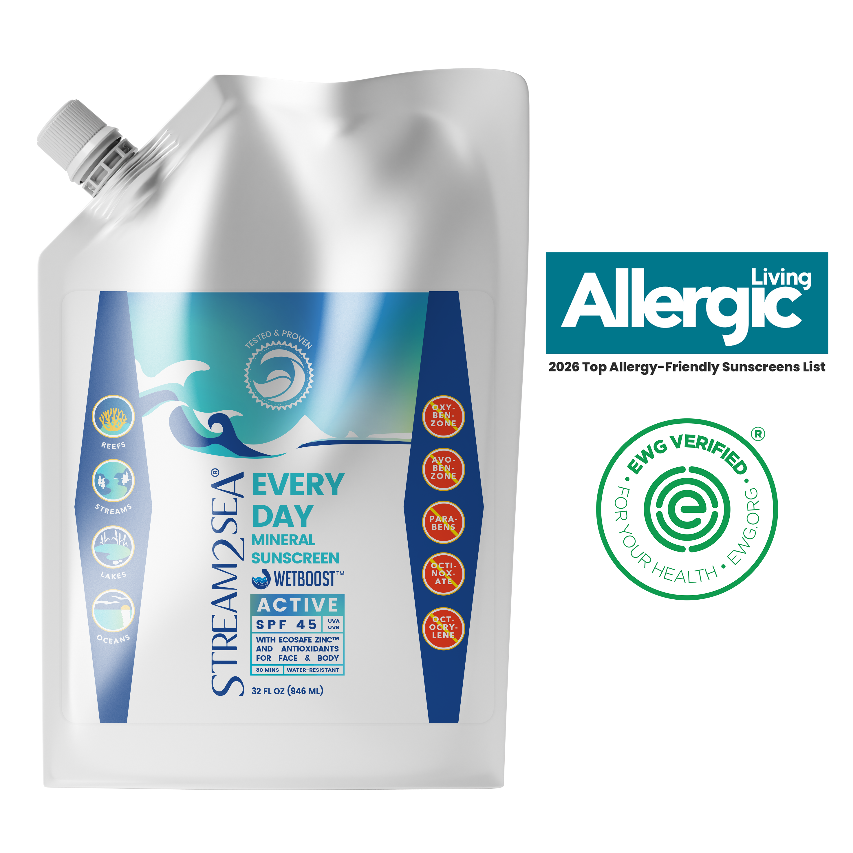 Stream2Sea Every Day Active Mineral Sunscreen Refill
