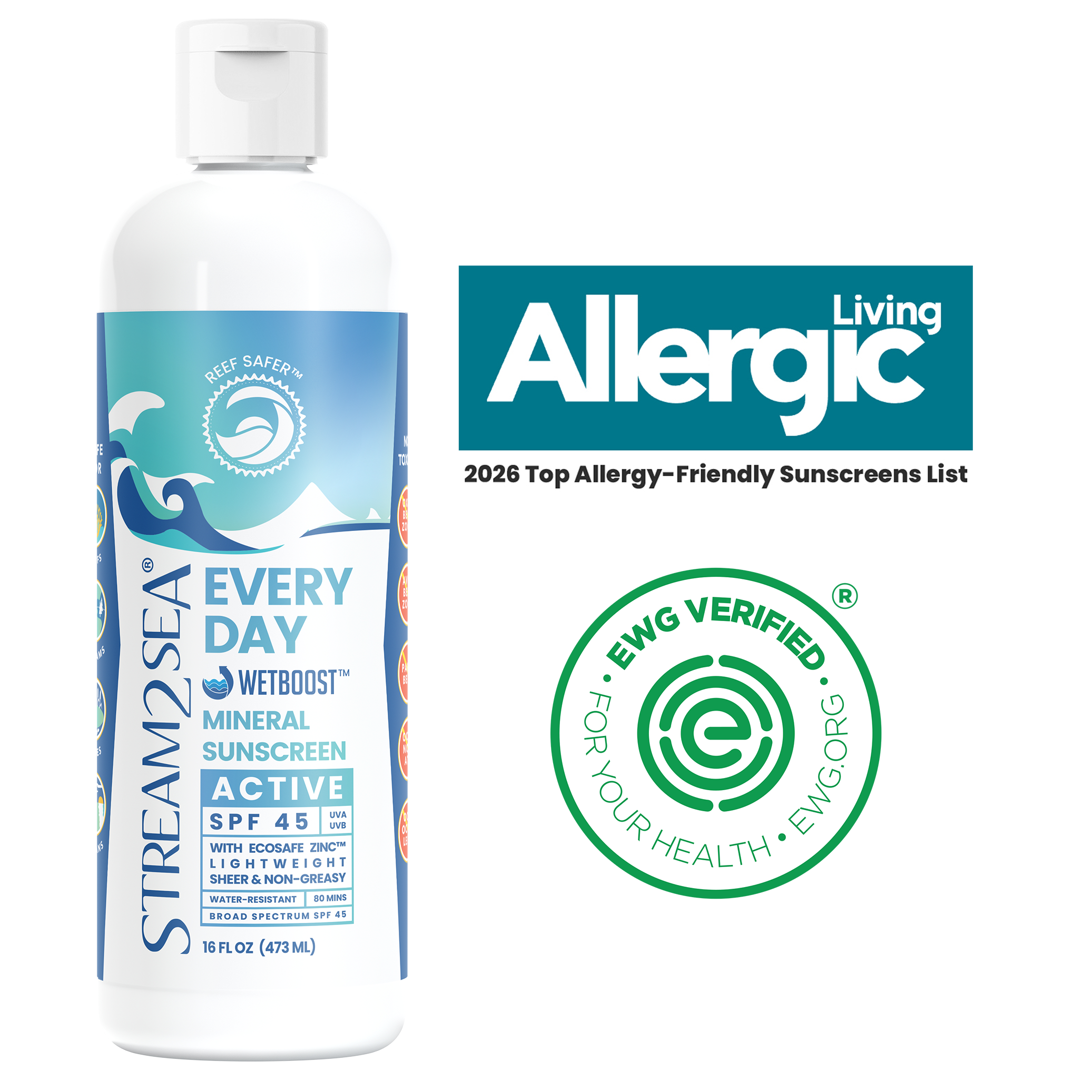 Stream2Sea Every Day Active Mineral Sunscreen 16oz