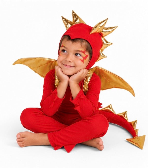 Band of the Wild Sunfire Red Dragon with Gold Wings