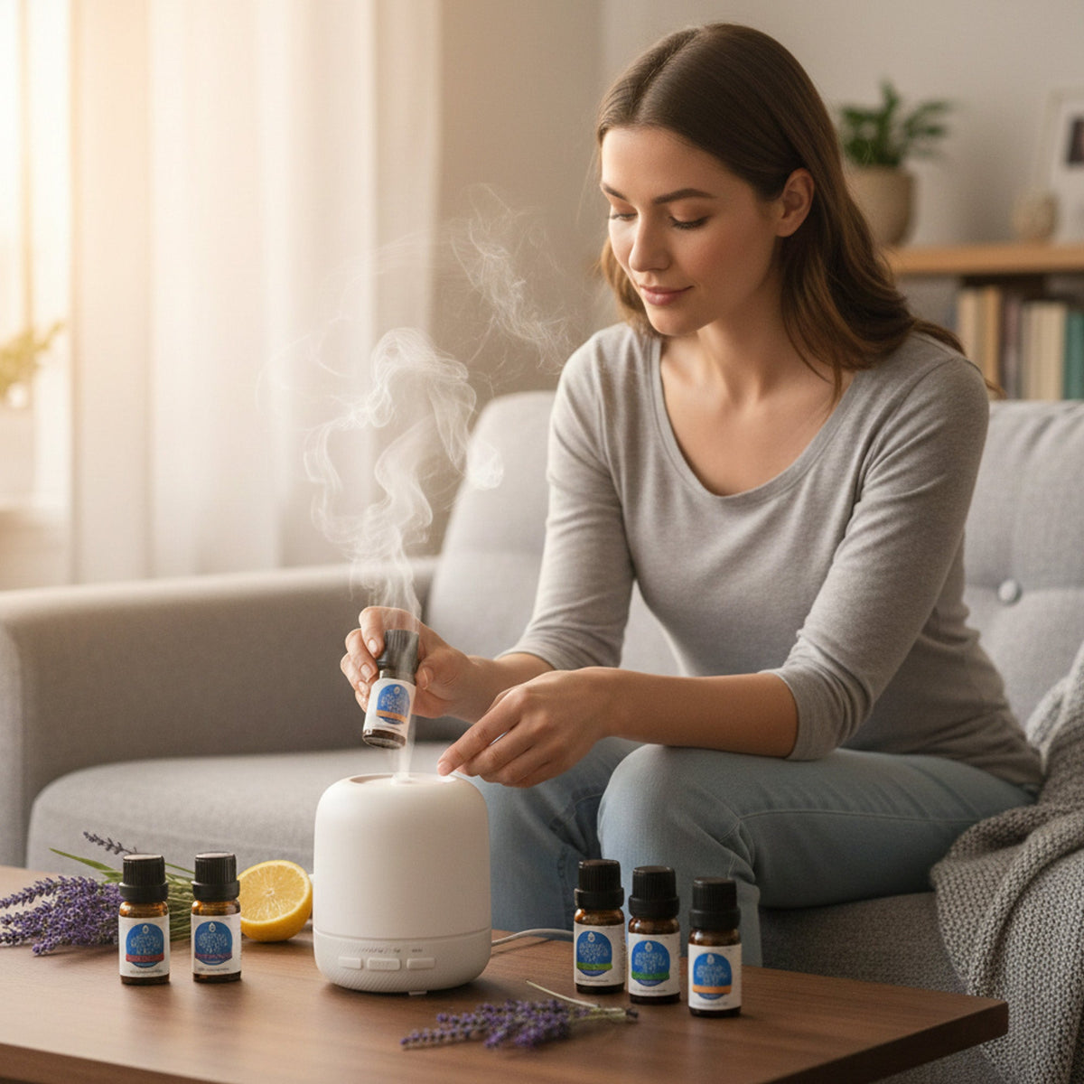 Pursonic 6 Pack of 100% Pure Essential Aromatherapy Oils