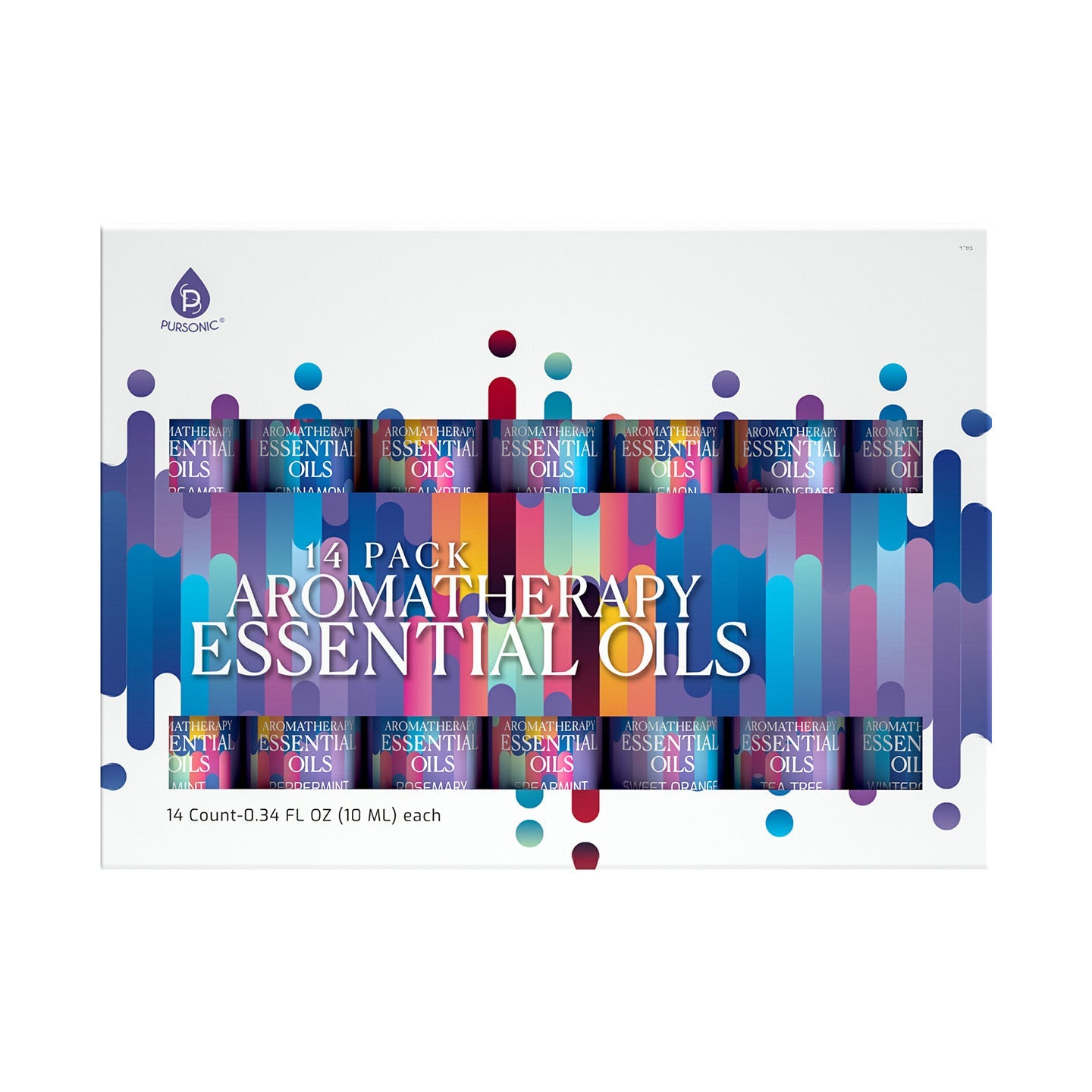 Pursonic 14 Pack Aromatherapy Essential Oil Gift Set