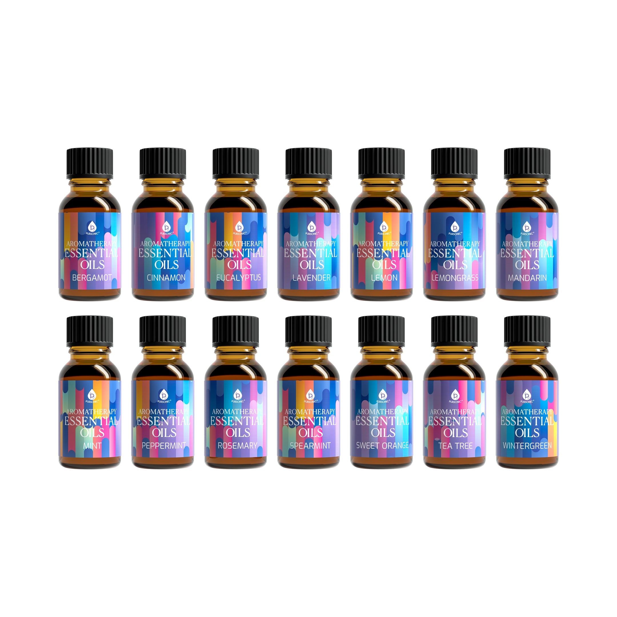 Pursonic 14 Pack Aromatherapy Essential Oil Gift Set
