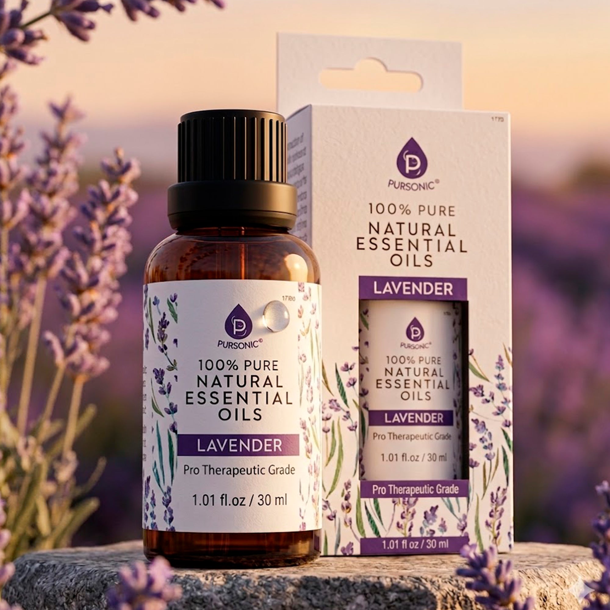 Pursonic 100% Pure & Natural Lavender Essential Oils
