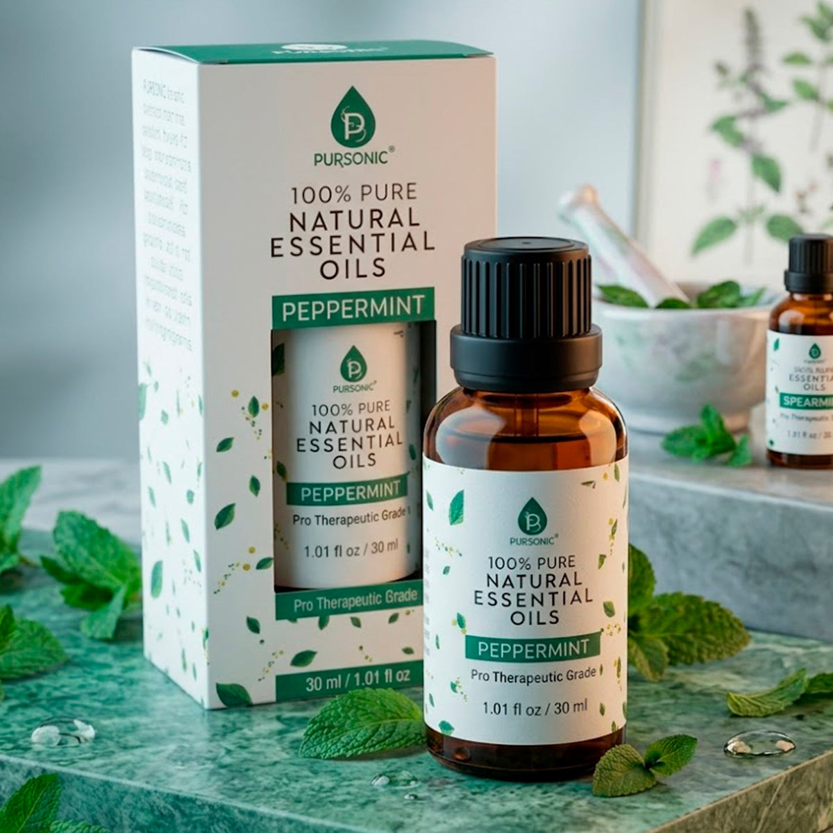 Pursonic 100% Pure & Natural Peppermint Essential Oils