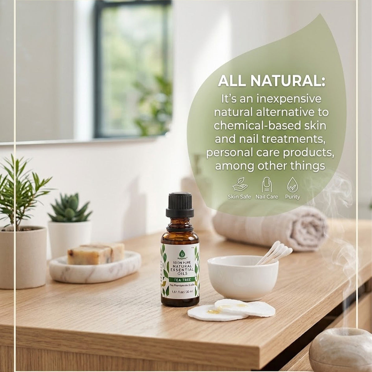 Pursonic 100% Pure & Natural Tea Tree Essential Oils