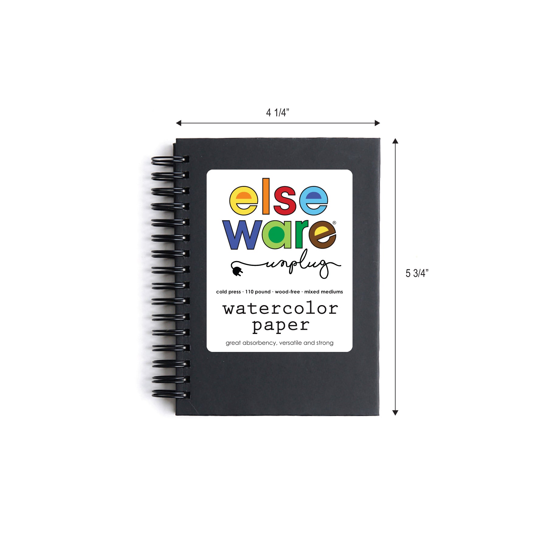 Elseware Unplug Watercolor Essentials Bundle | Bamboo Case, Metallics, & Paper Pad