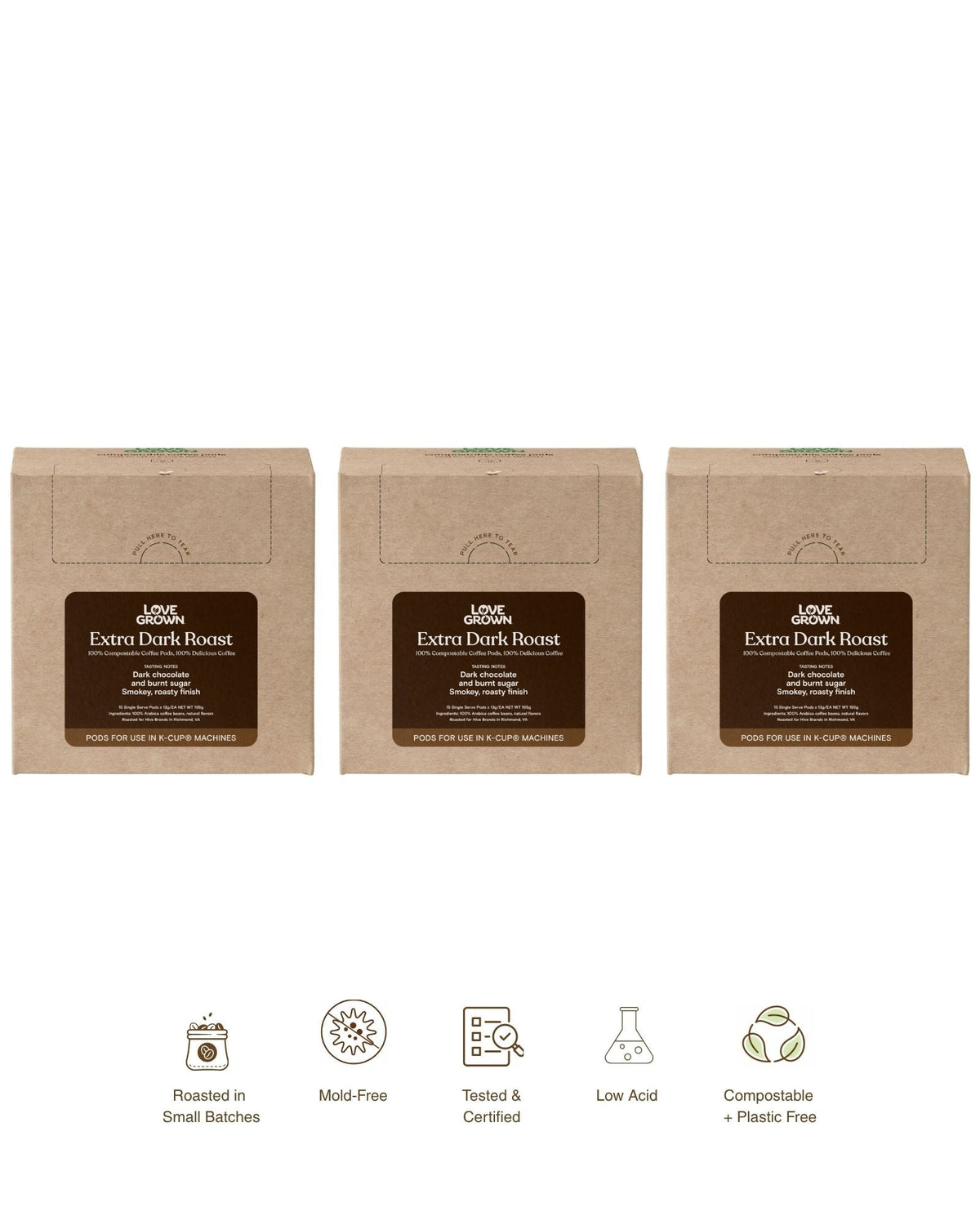 Love Grown Extra Dark Compostable Coffee Pods