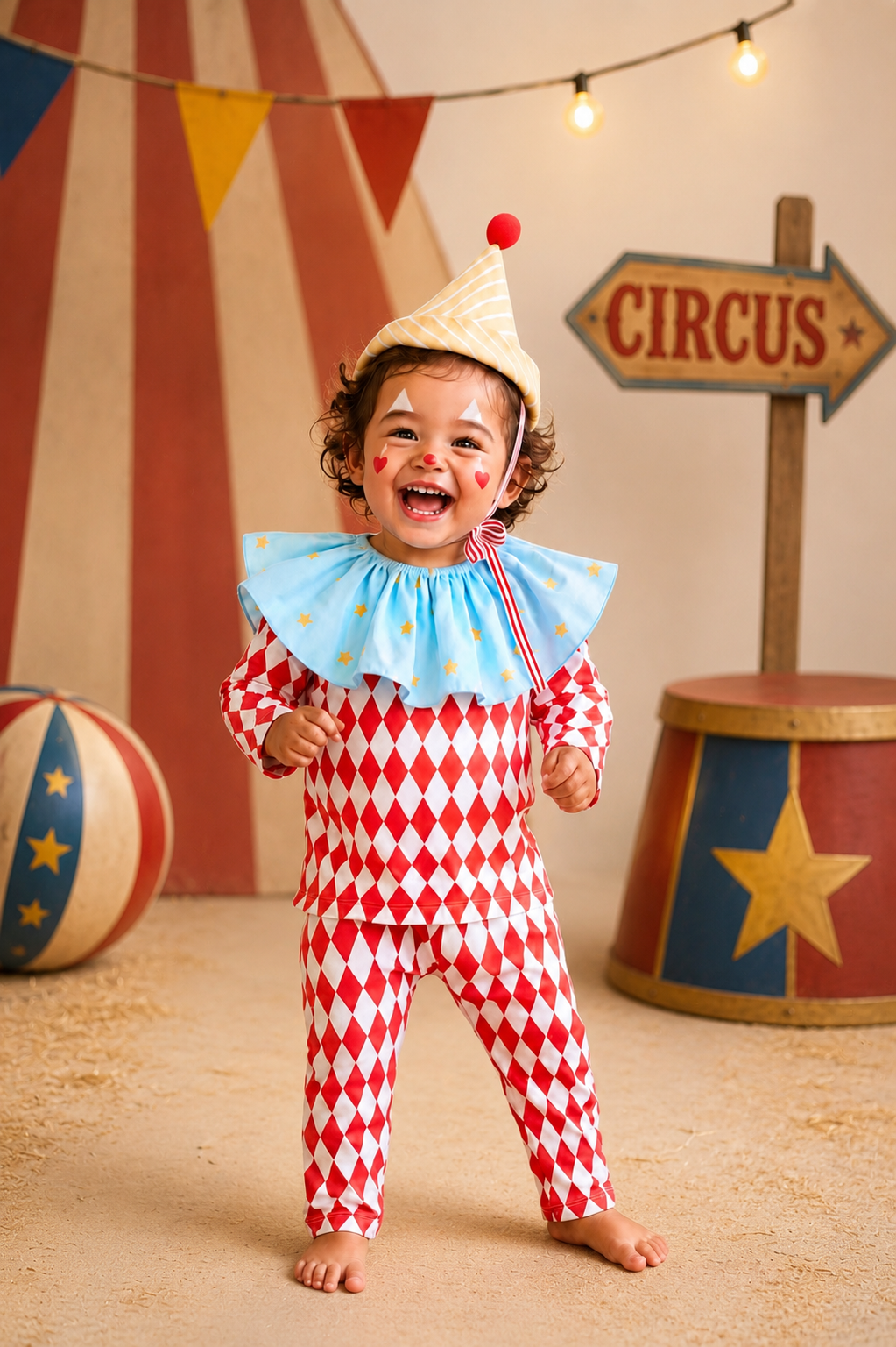 Band of the Wild Harlequin Clown Costume